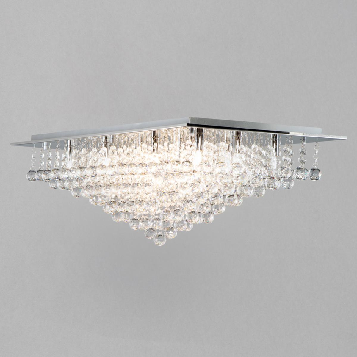 Galaxy Large Rectangular Flush Ceiling Light - Chrome – image 4