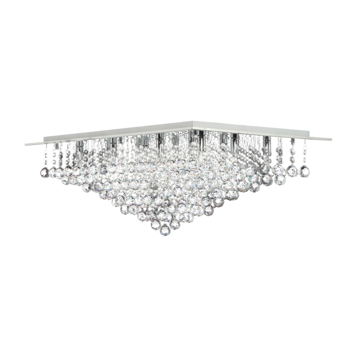 Galaxy Large Rectangular Flush Ceiling Light - Chrome – image 1