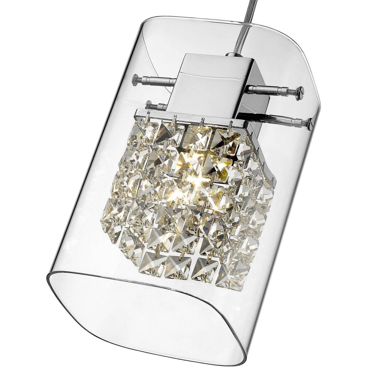 Spring Ceiling Pendant Chrome Glass Single, G9 - Chrome – image 2