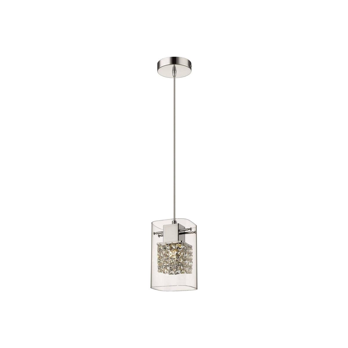 Spring Ceiling Pendant Chrome Glass Single, G9 - Chrome – image 1