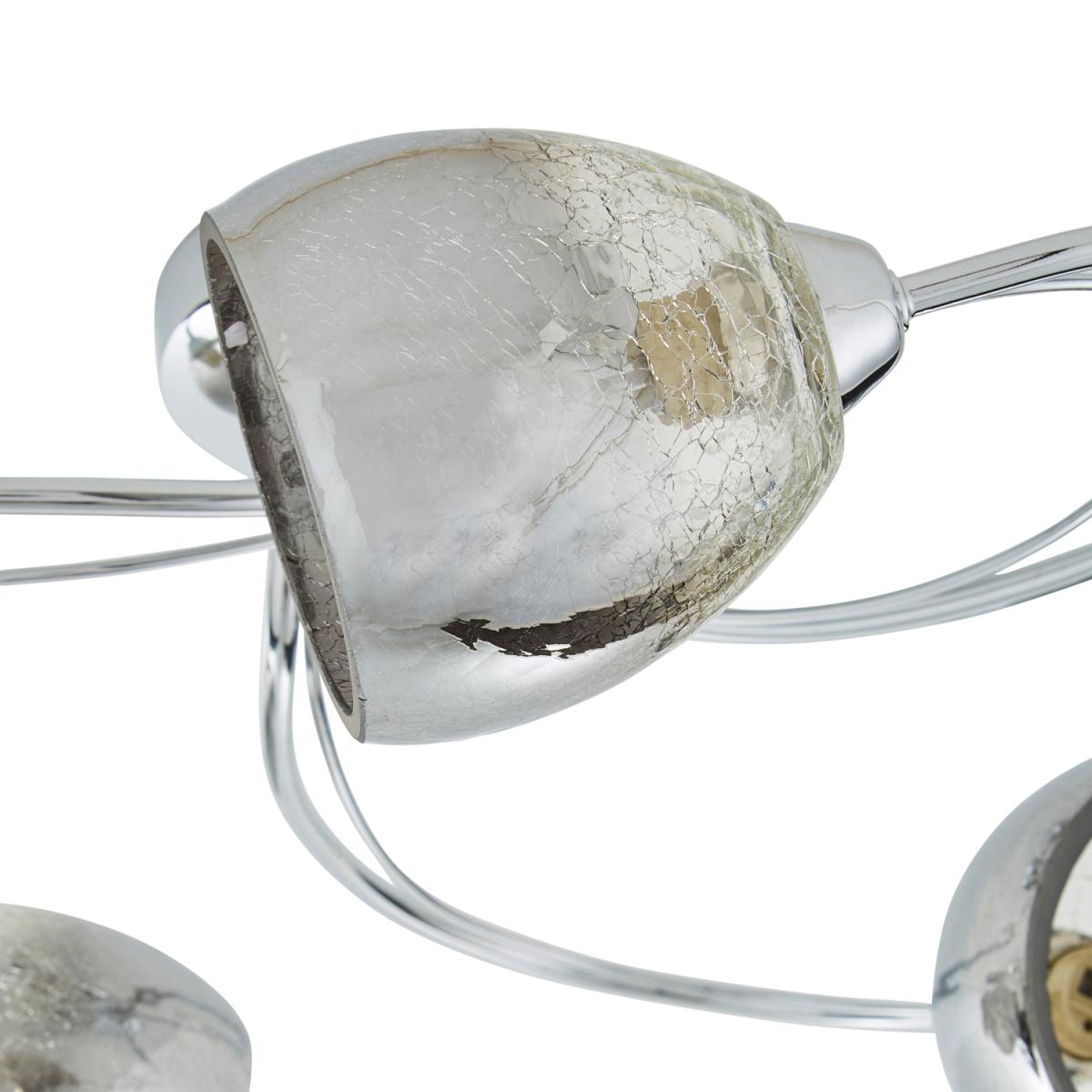 Brent 3 Light Swirl Semi Flush Ceiling Light - Silver – image 4