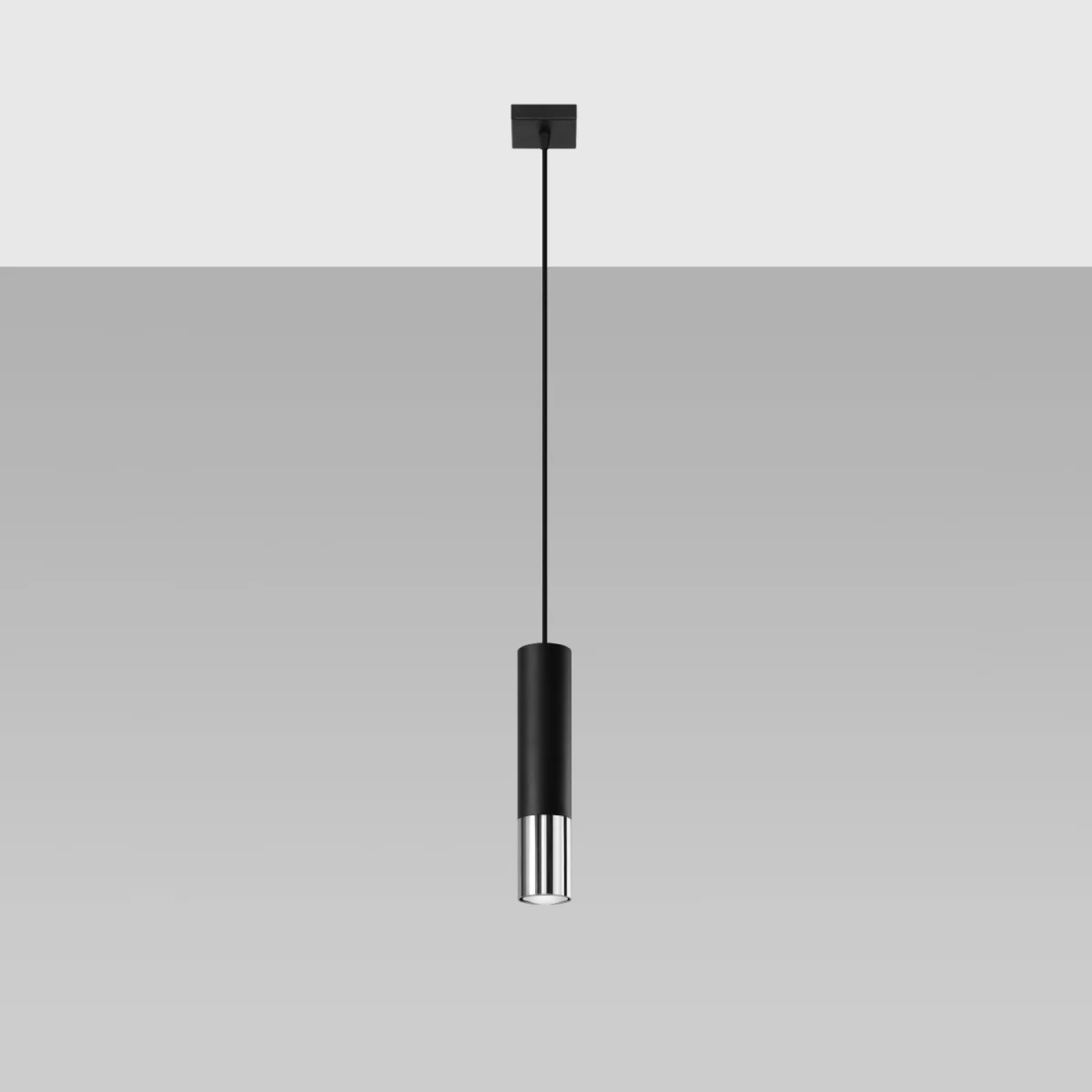 Pendant lamp LOOPEZ 1 black/copper - black/chrome – image 2