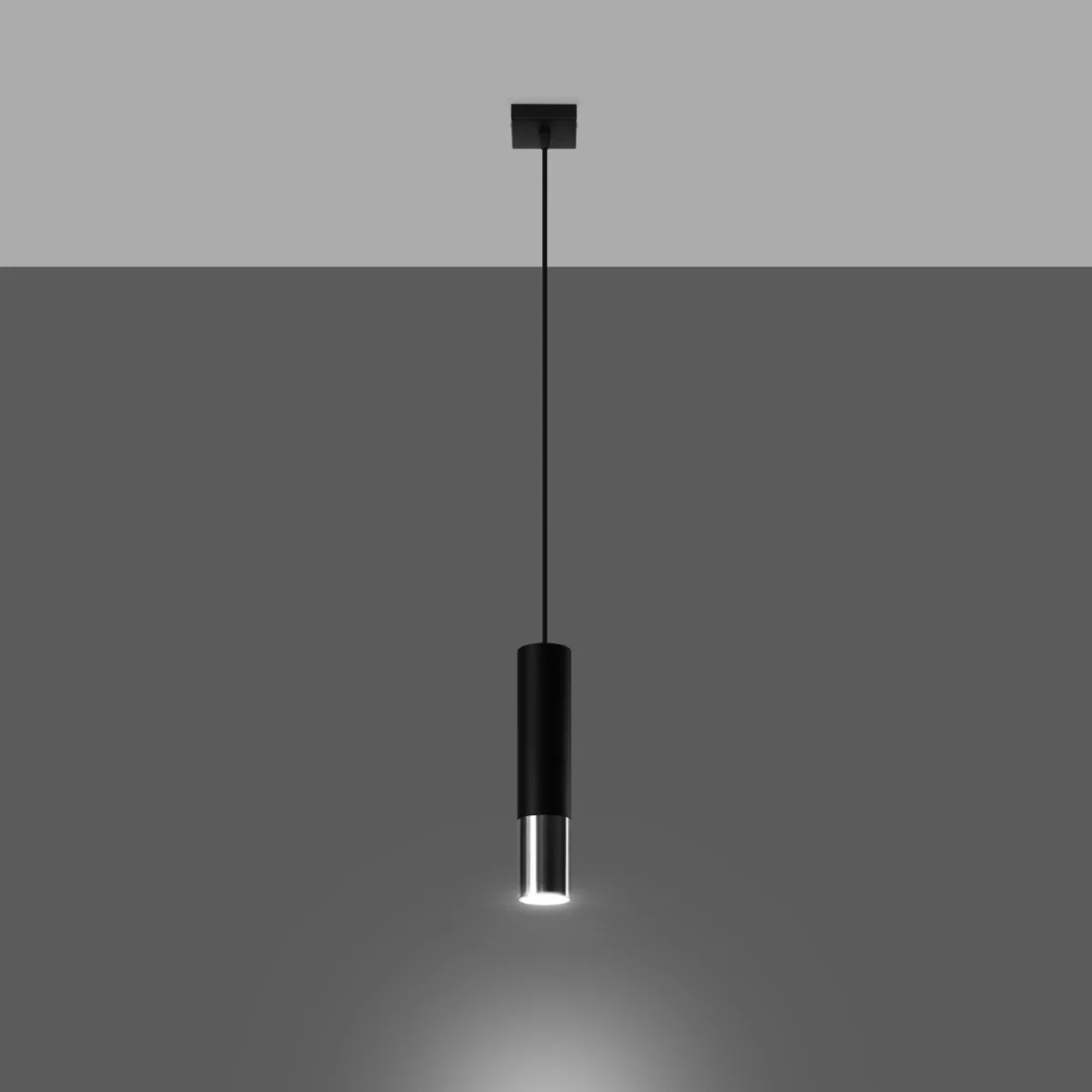 Pendant lamp LOOPEZ 1 black/copper - black/chrome – image 3