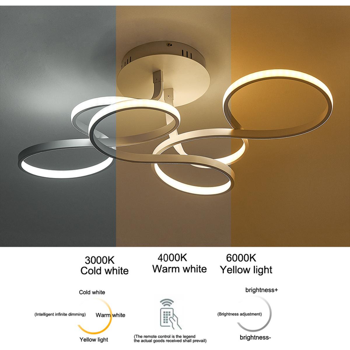 Modern Shape LED Ceiling Light - White / 51W – image 3