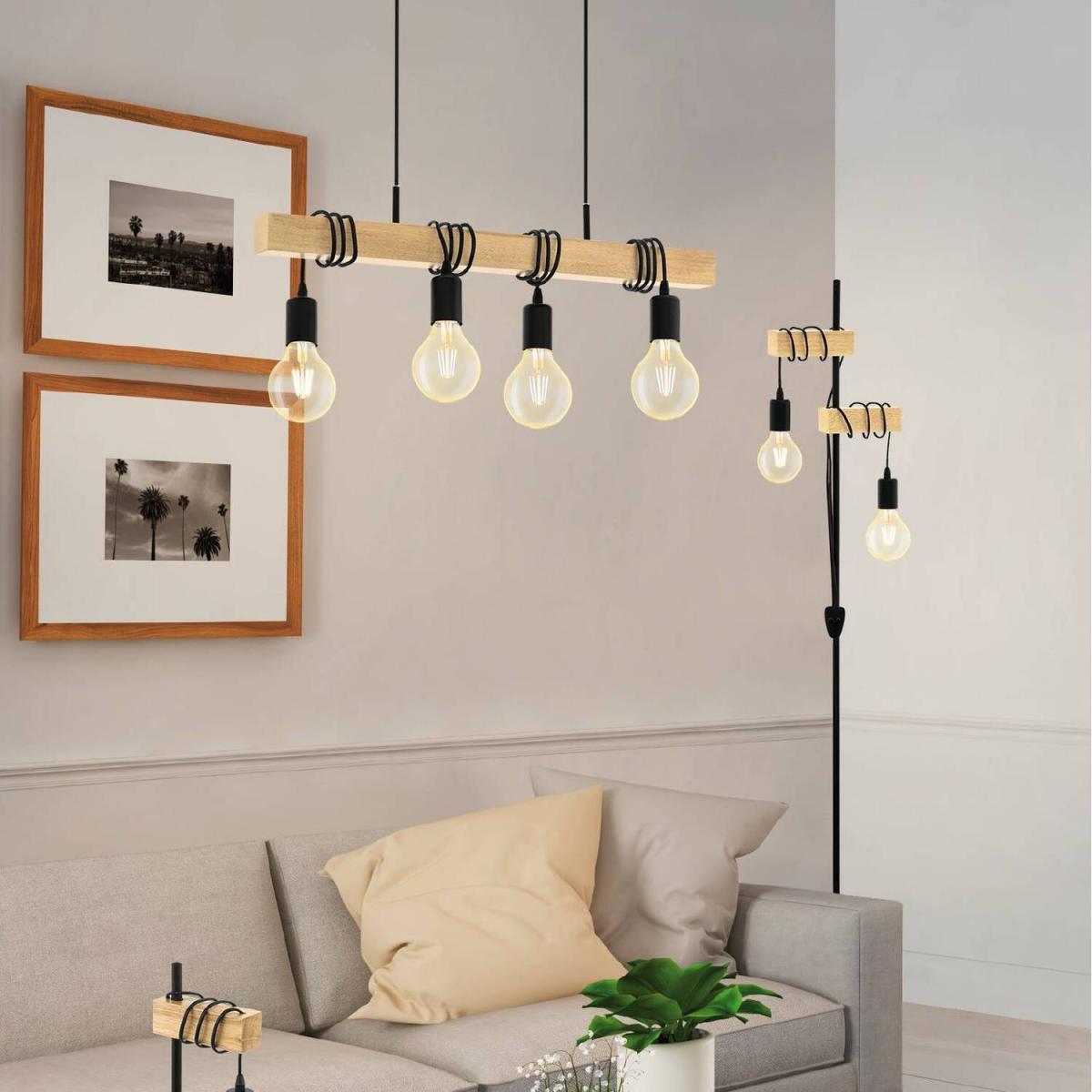 Eglo Townshend Industrial bar pendant - Black / 2830kg – image 5