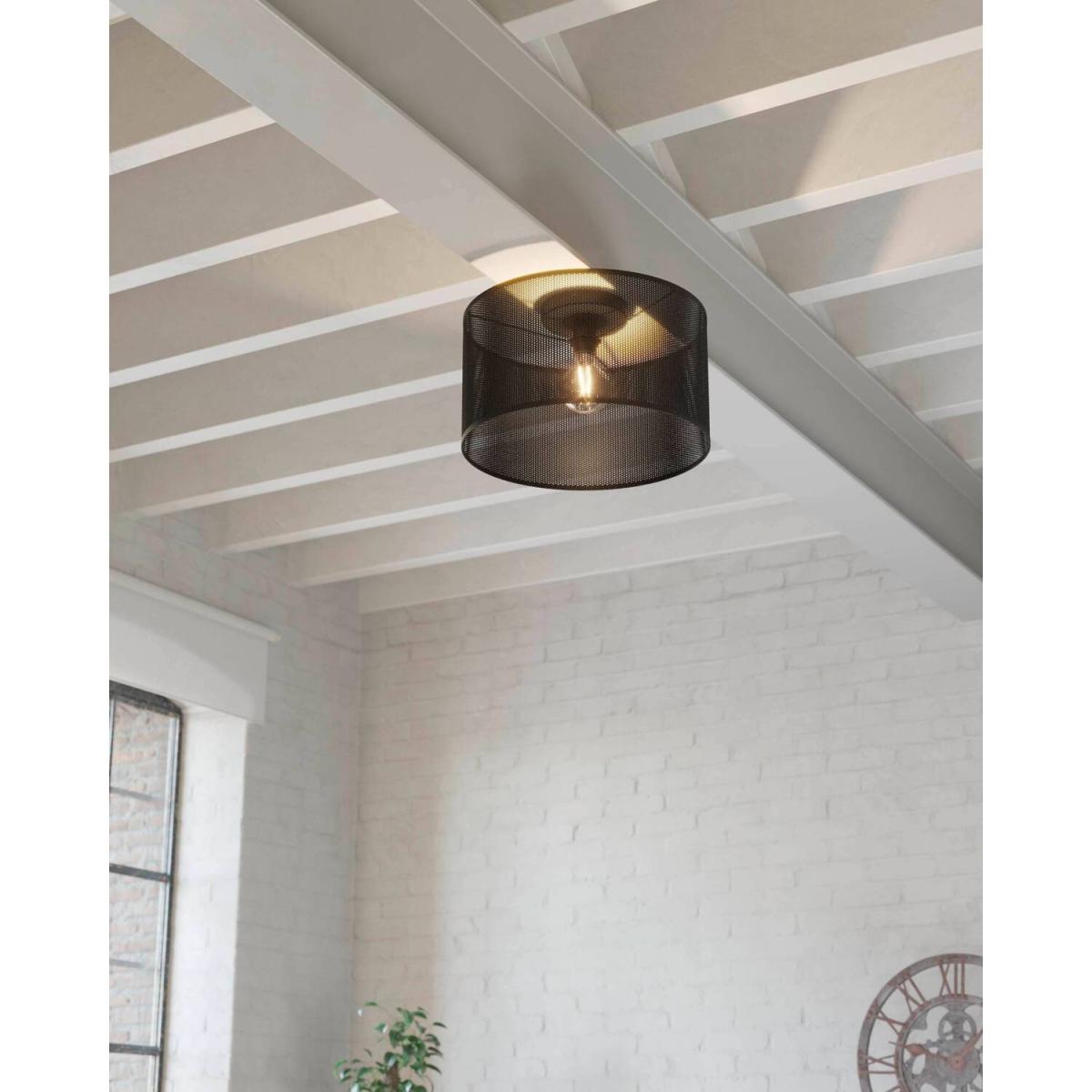 Eglo MANBY Black Steel Ceiling Light - black / 28cm – image 2