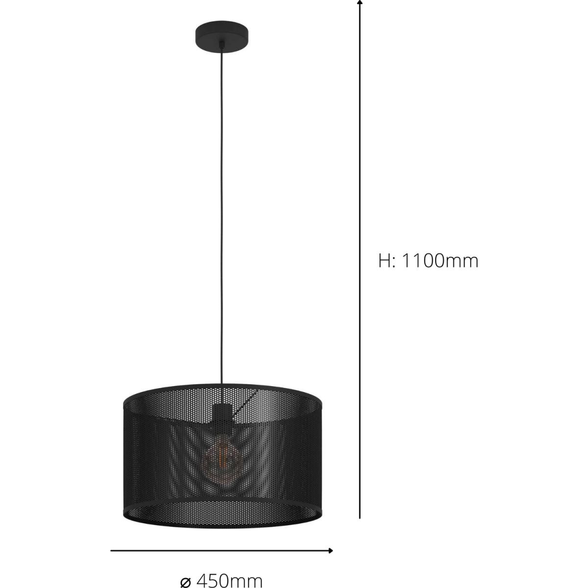 Eglo MANBY Black Steel Ceiling Light - black / 28cm – image 5