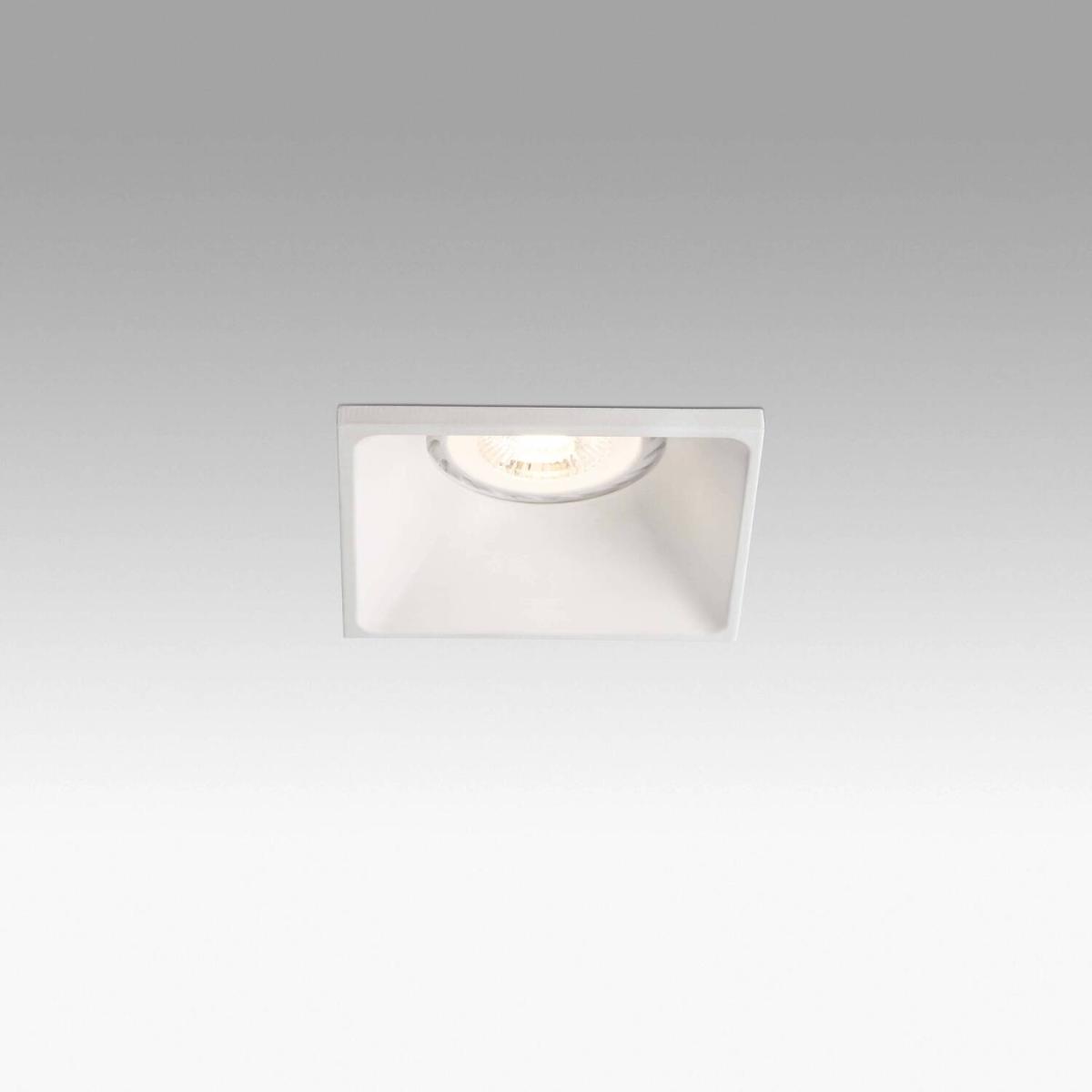 Ne 1 Light Square Recessed Spotlight - White
