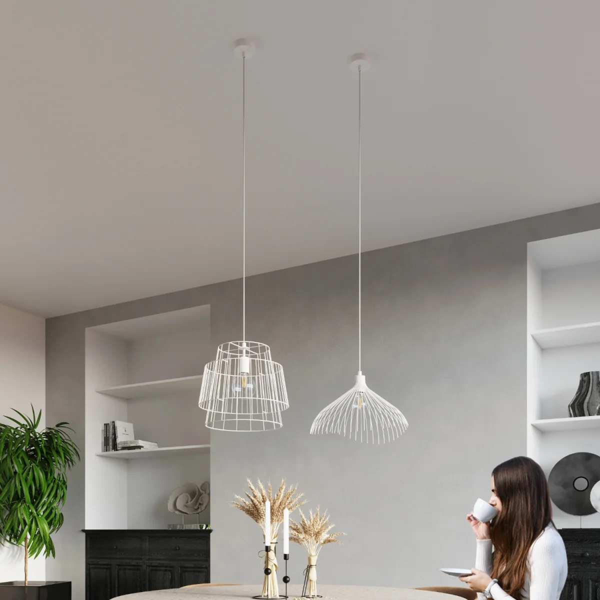Pendant lamp GATE white - white – image 5