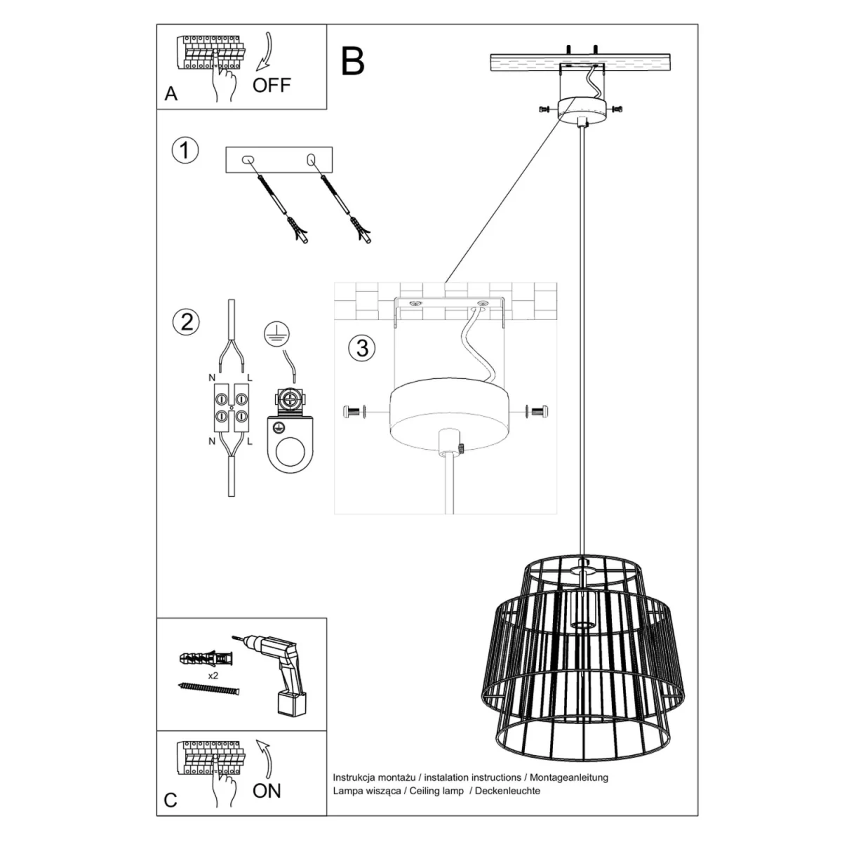 Pendant lamp GATE white - white – image 8