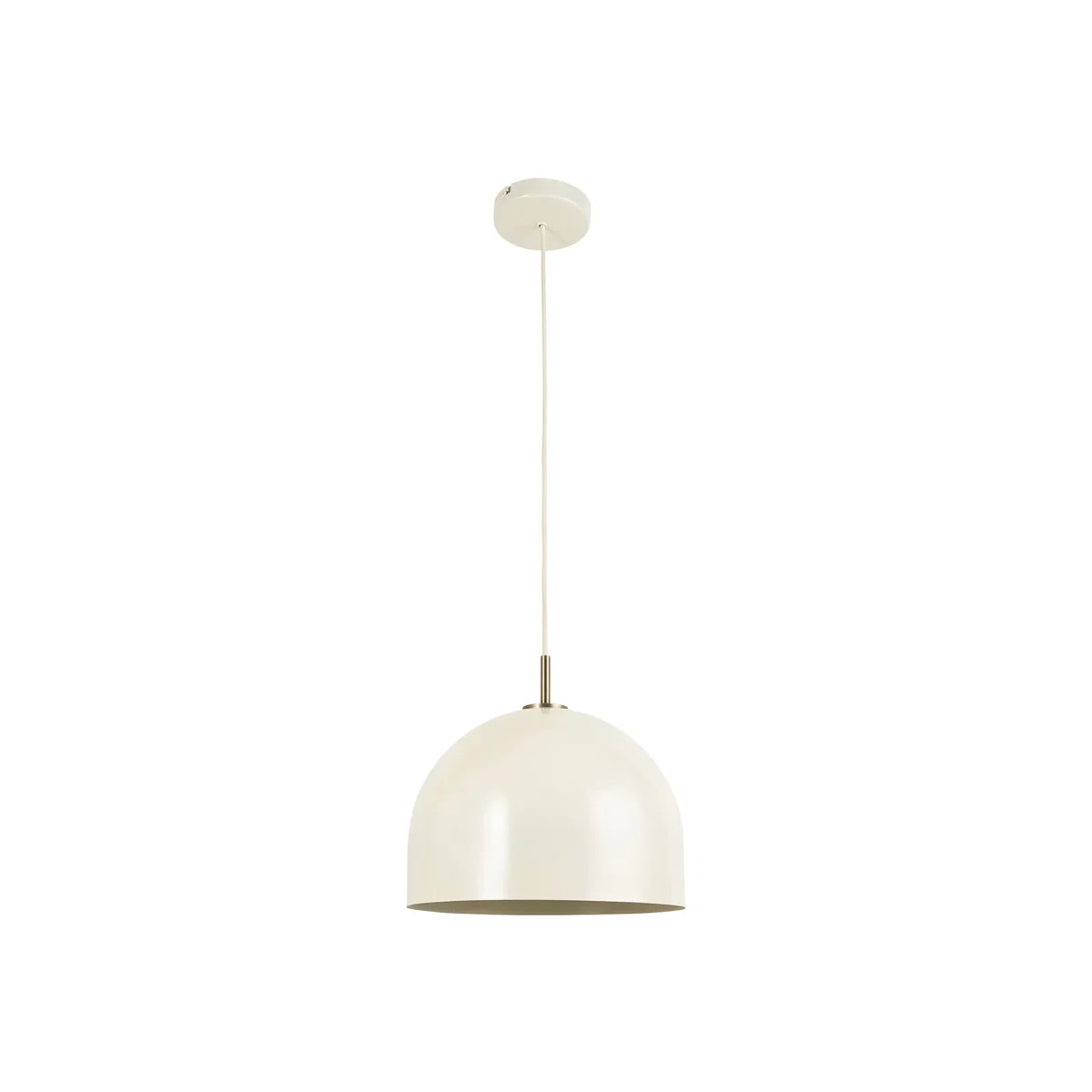 Oberon Antique Brass Ceiling Pendant Light With White Shade - Cream – image 1