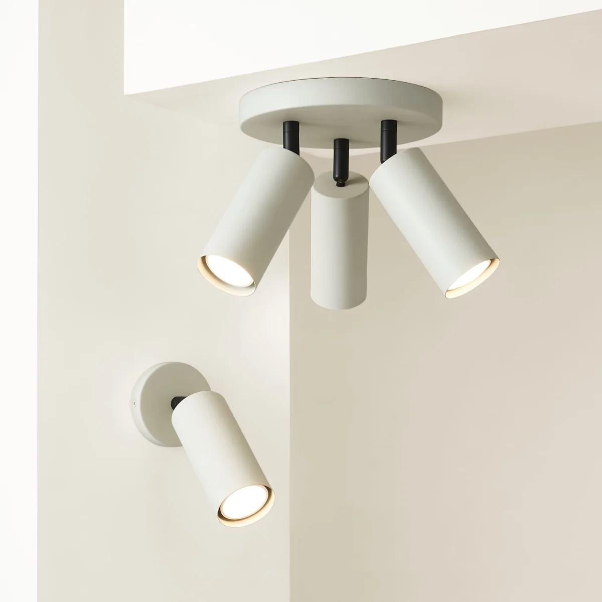 Taylor Tube Single Adjustable Ceiling Spotlight - Beige / 1 – image 2