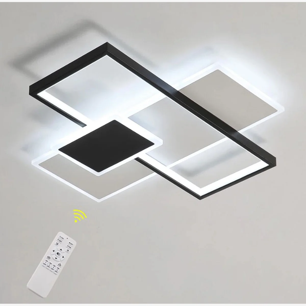 Ceiling Light Black Rectangles - Black – image 1