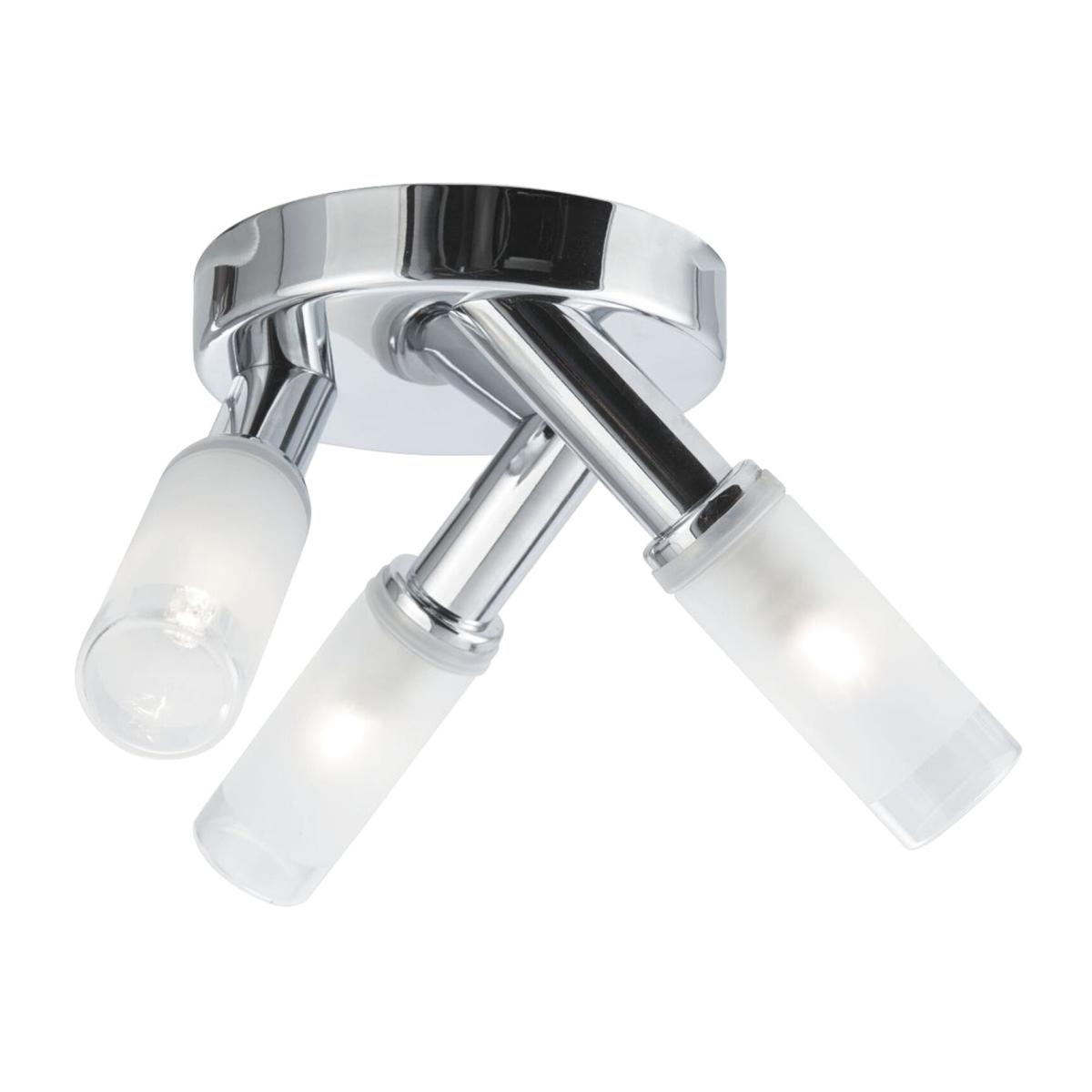 Artic Three Light Bathroom Ceiling - Chrome
