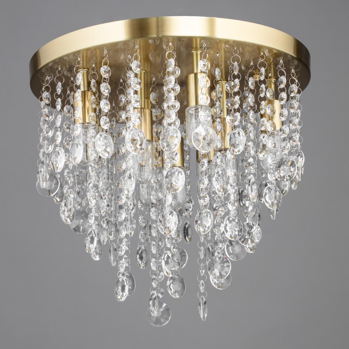 Turin 9 Light Bathroom Circular Semi Flush - Satin Brass – image 3