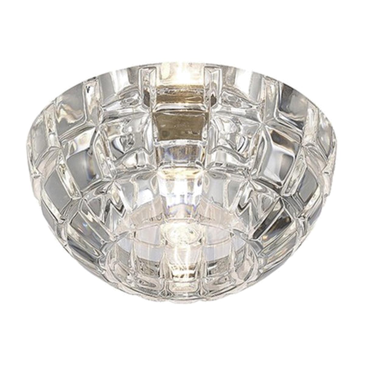 Ria Round Recessed Downlight G9 Cube Pattern Polished Chrome, Crystal - Clear / 6.5cm – image 1