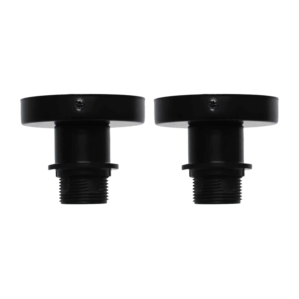 Set Of 2 Cassidy Black E27 Flush Mount Ceiling Lights For Shades - Black – image 1