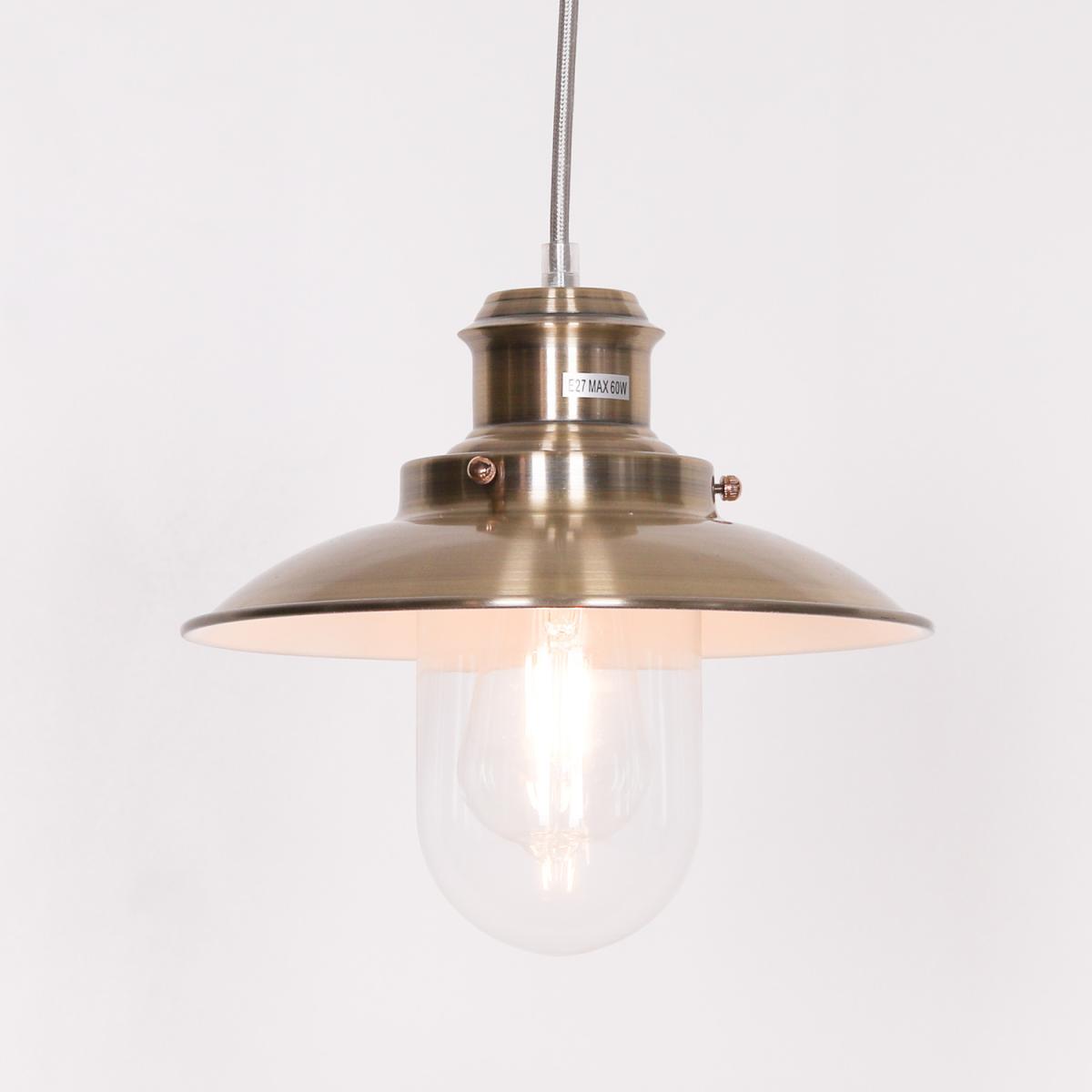 Brushed Brass Ceiling Pendant Light Fisherman Style - Brushed Brass – image 1