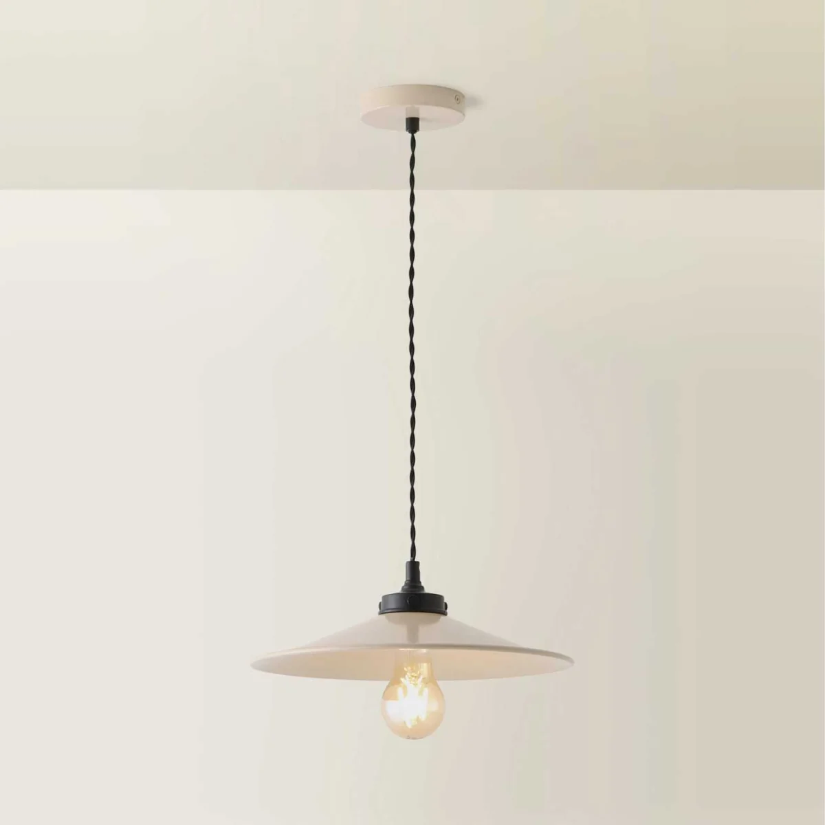 Hampstead Rolled Edge Tapered Pendant Ceiling Light - Neutral / 10W – image 4