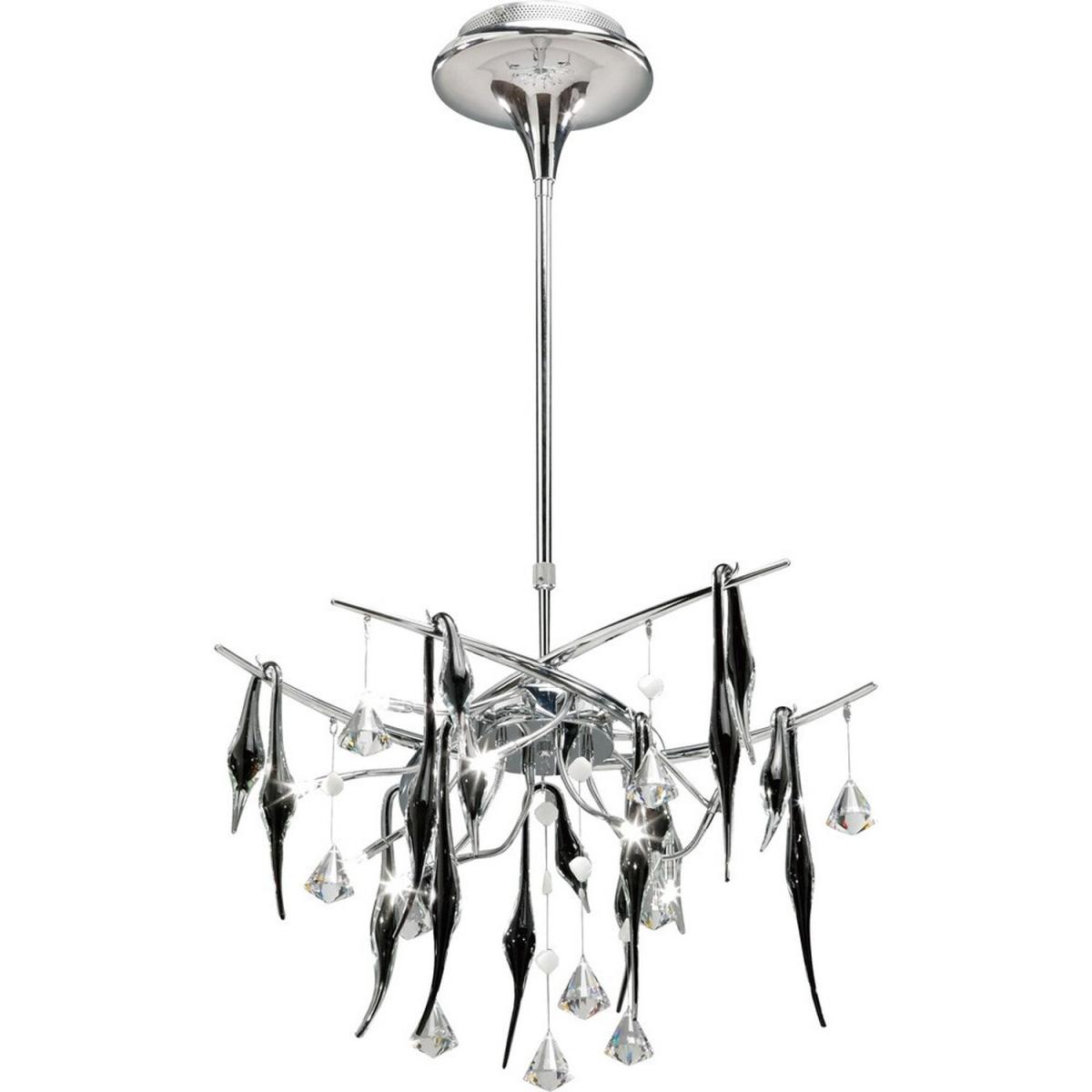 Cygnet Ceiling 10 Light Polished Chrome, Black Glass, Crystal - Polished Chrome – image 3