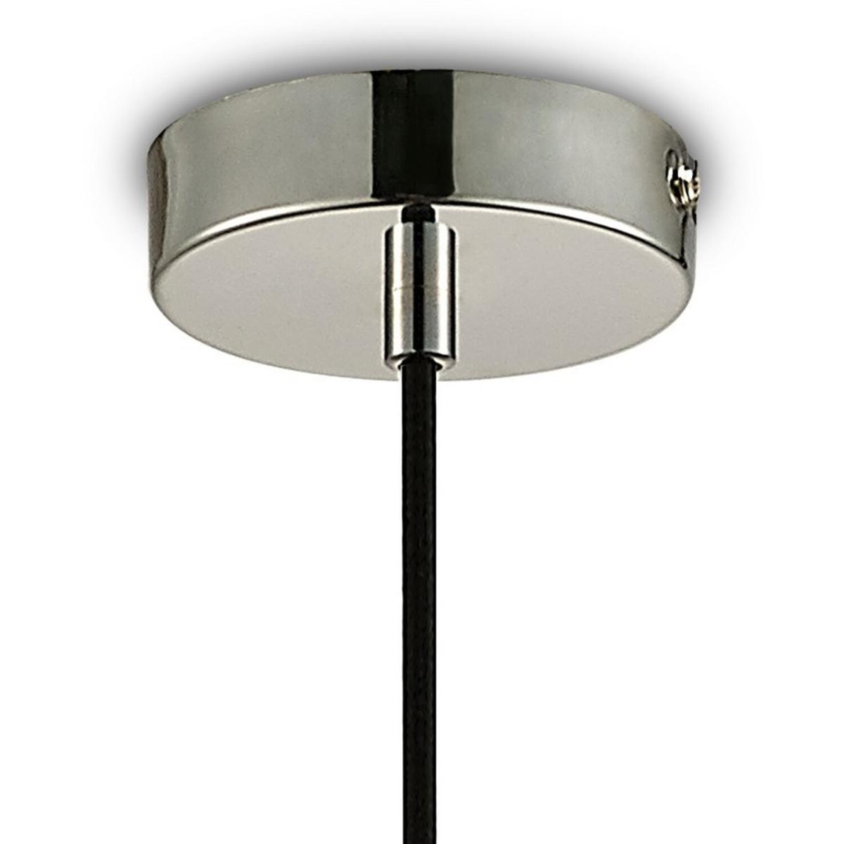 Markus Shallow Dome Ceiling Pendant E27 Polished Chrome, Smoke Black Glass - Polished Chrome – image 4
