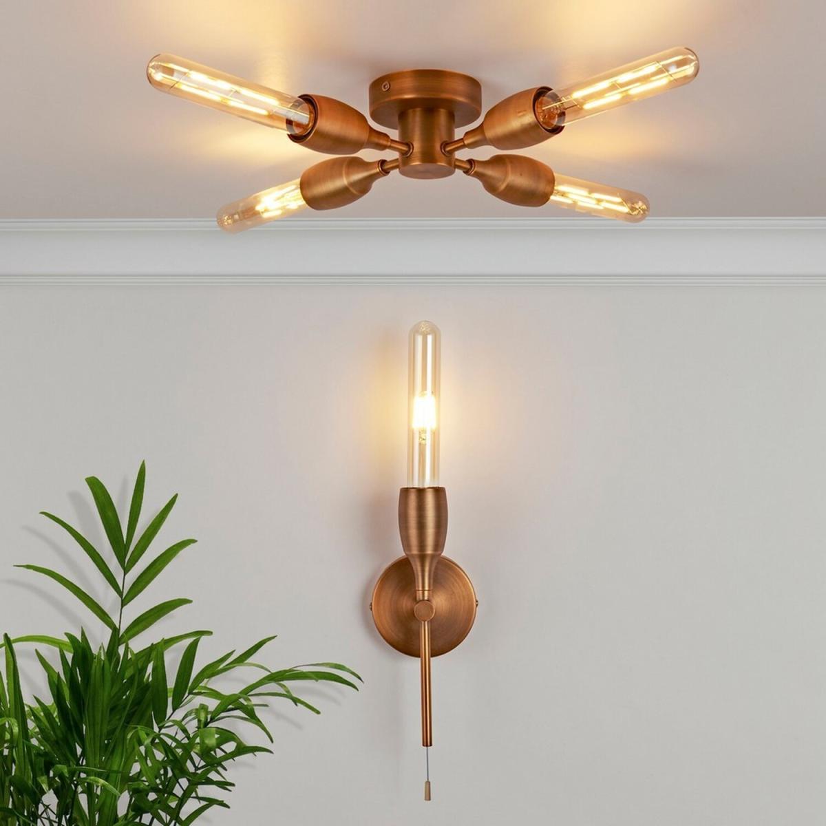 Tubes Bronze Flush Light 4 Light - Bronze – image 3