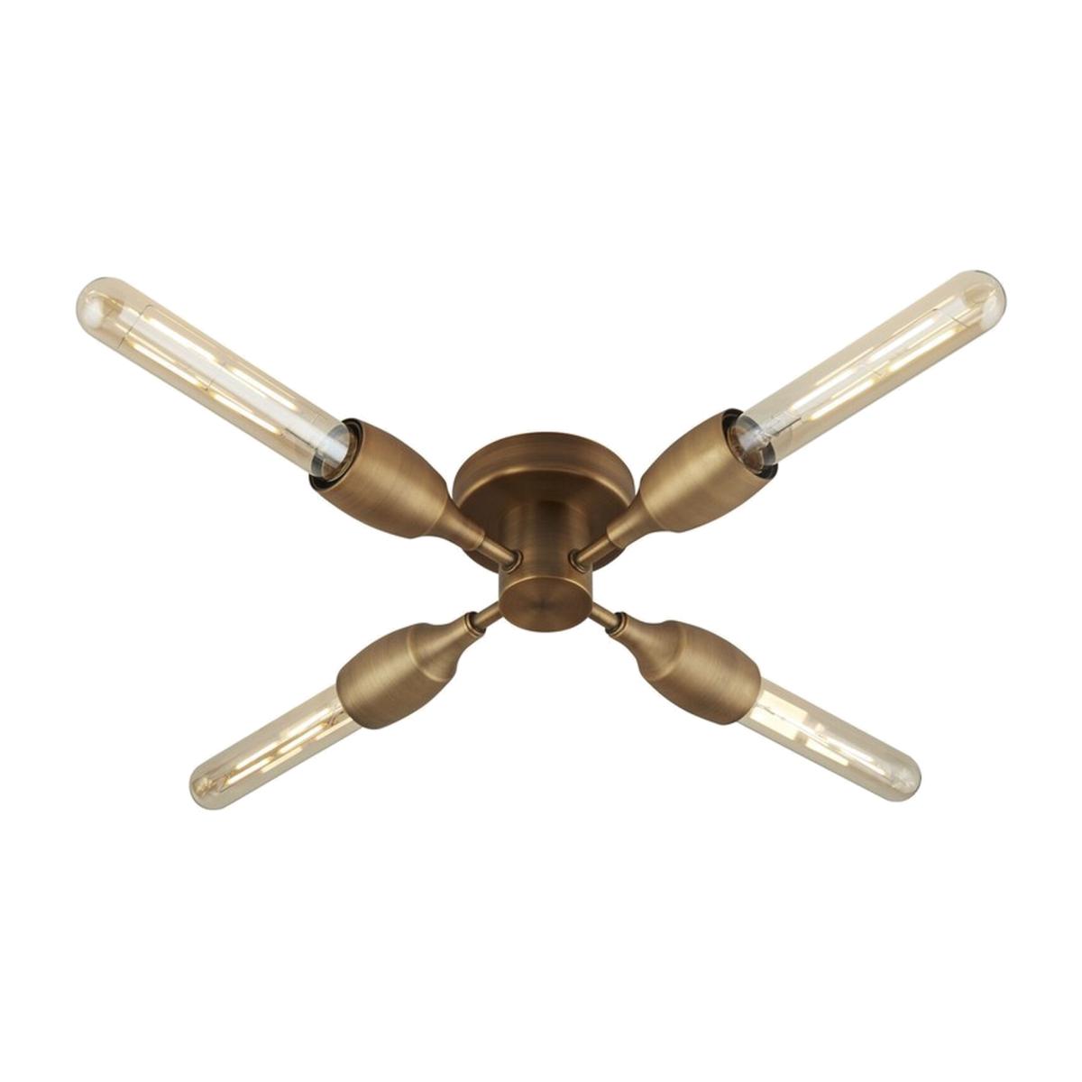 Tubes Bronze Flush Light 4 Light - Bronze – image 1