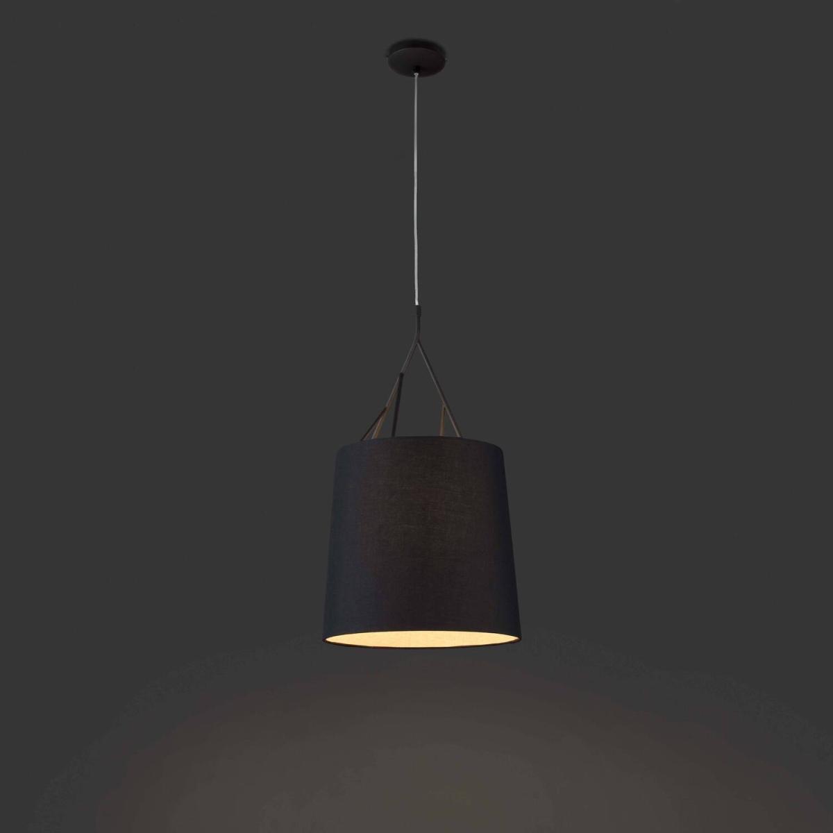 Tree 1 Light Ceiling Pendant Black with Shade, E27 - Black – image 2