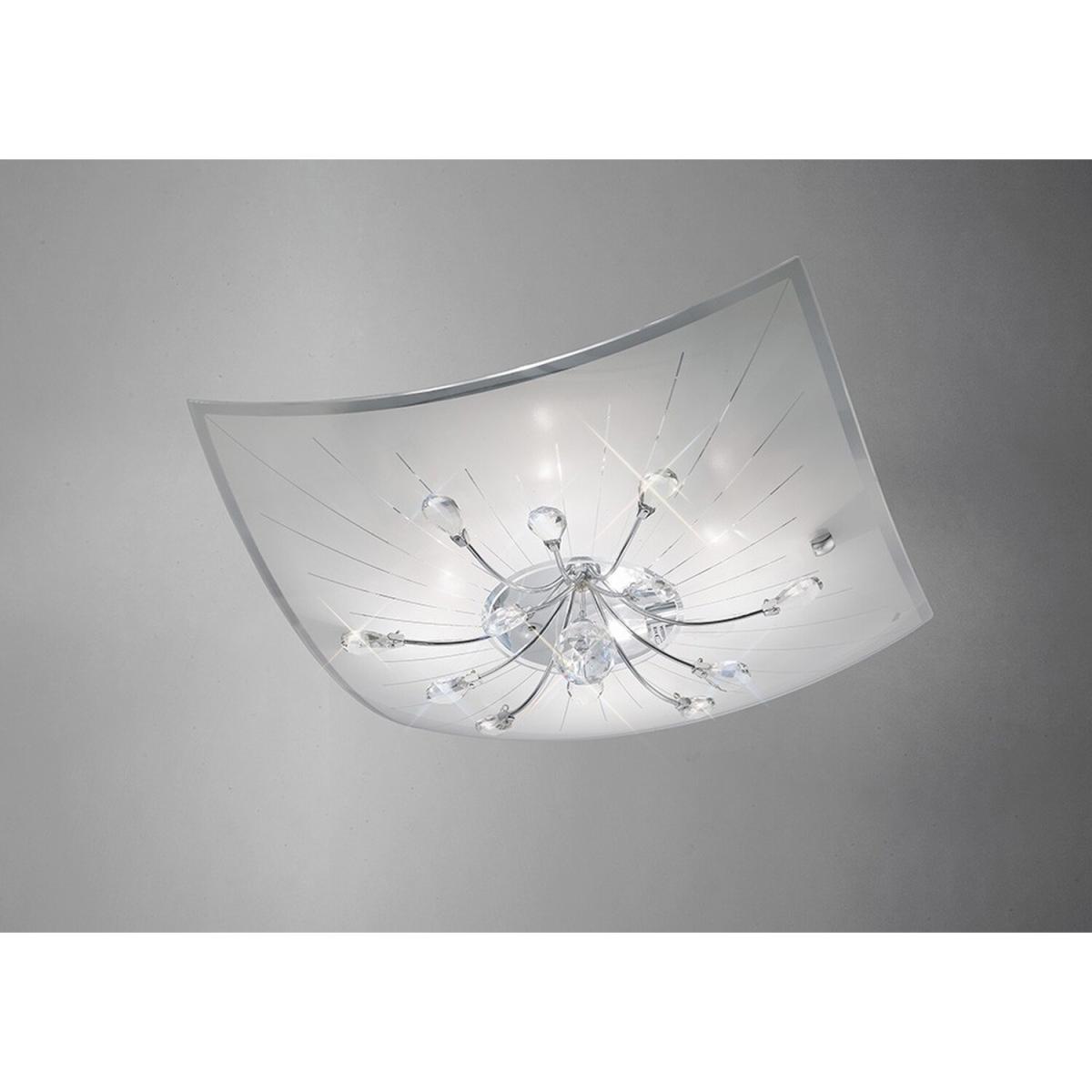 Chloe Flush Ceiling 4 Light Polished Chrome, Glass, Crystal - Polished Chrome – image 2