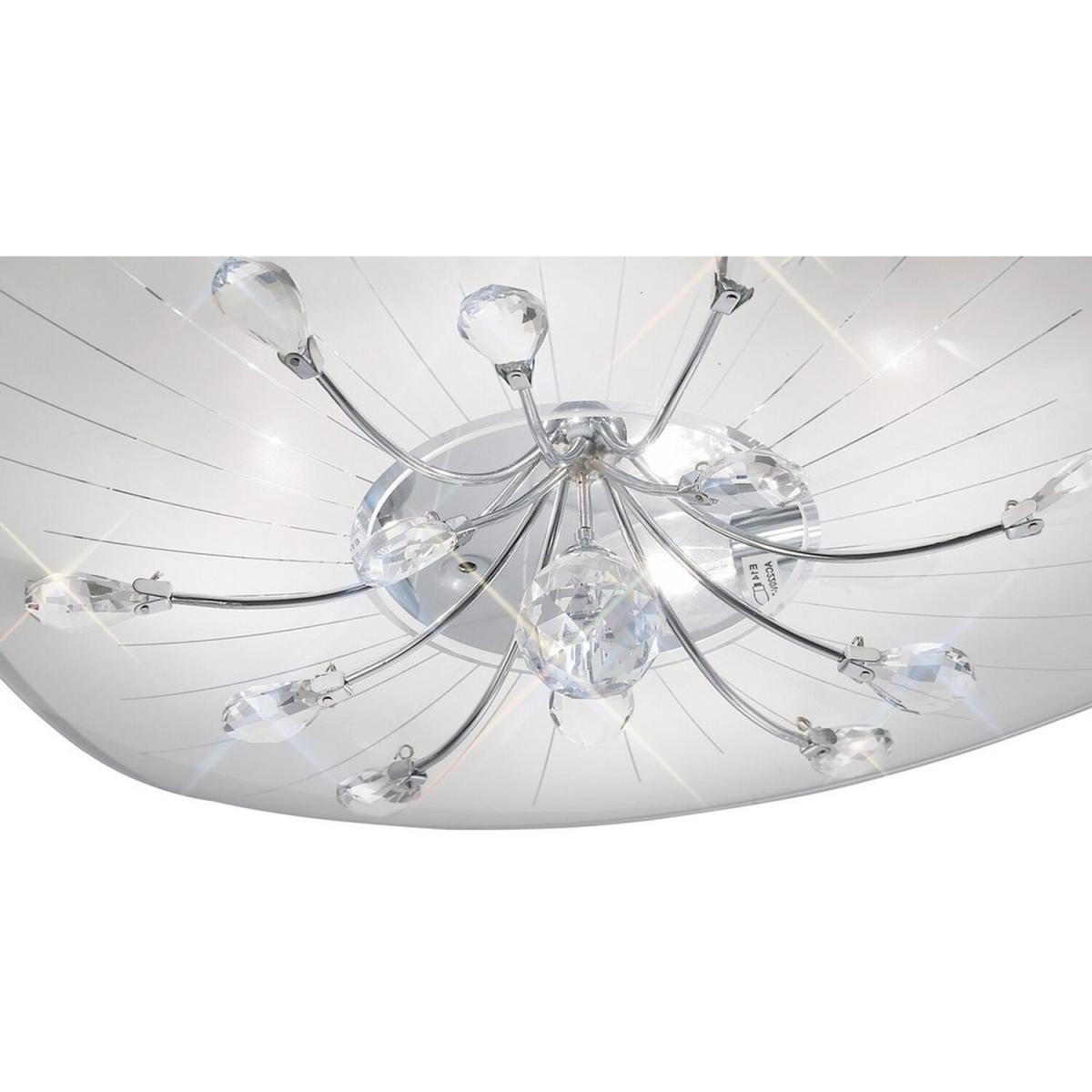 Chloe Flush Ceiling 4 Light Polished Chrome, Glass, Crystal - Polished Chrome – image 3