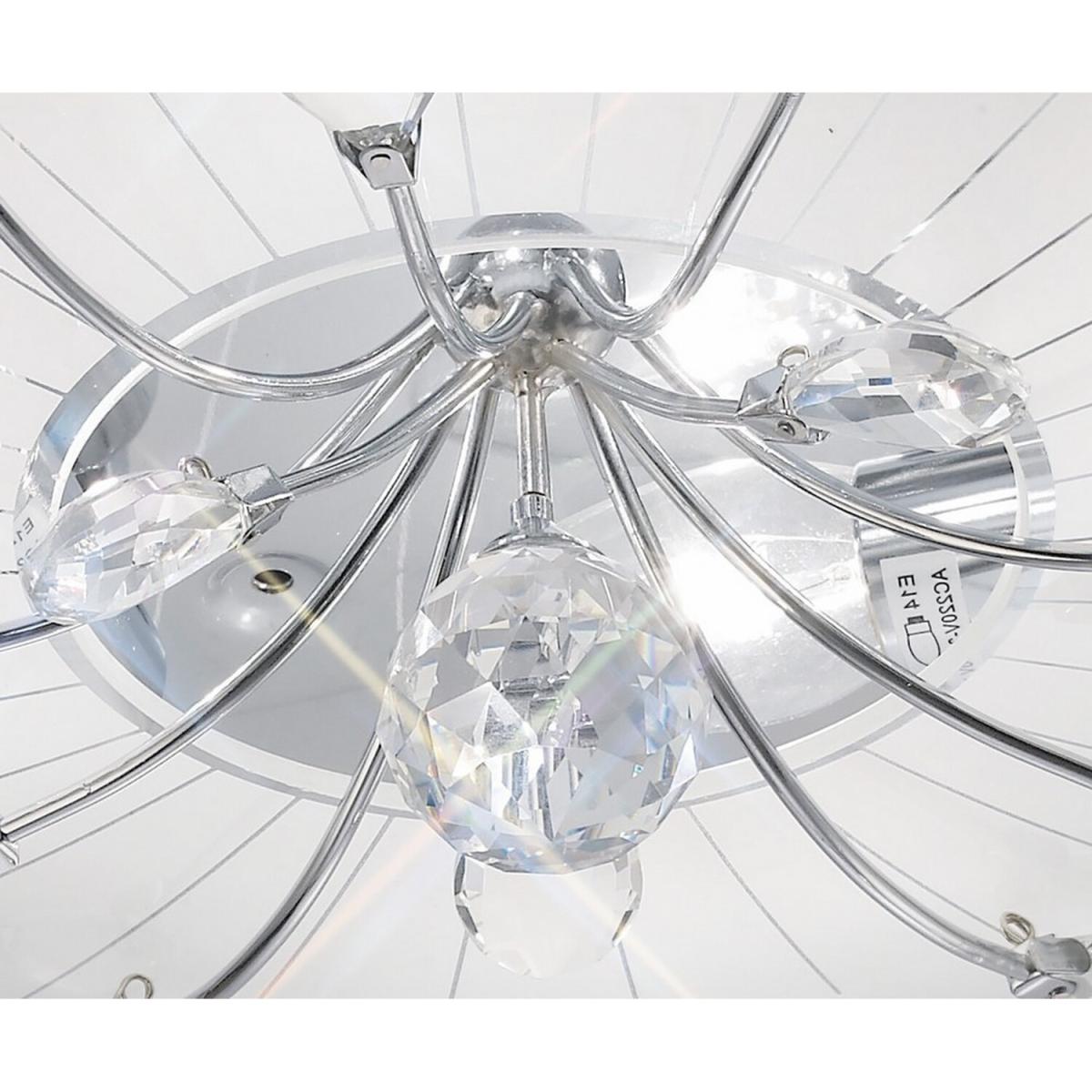 Chloe Flush Ceiling 4 Light Polished Chrome, Glass, Crystal - Polished Chrome – image 4
