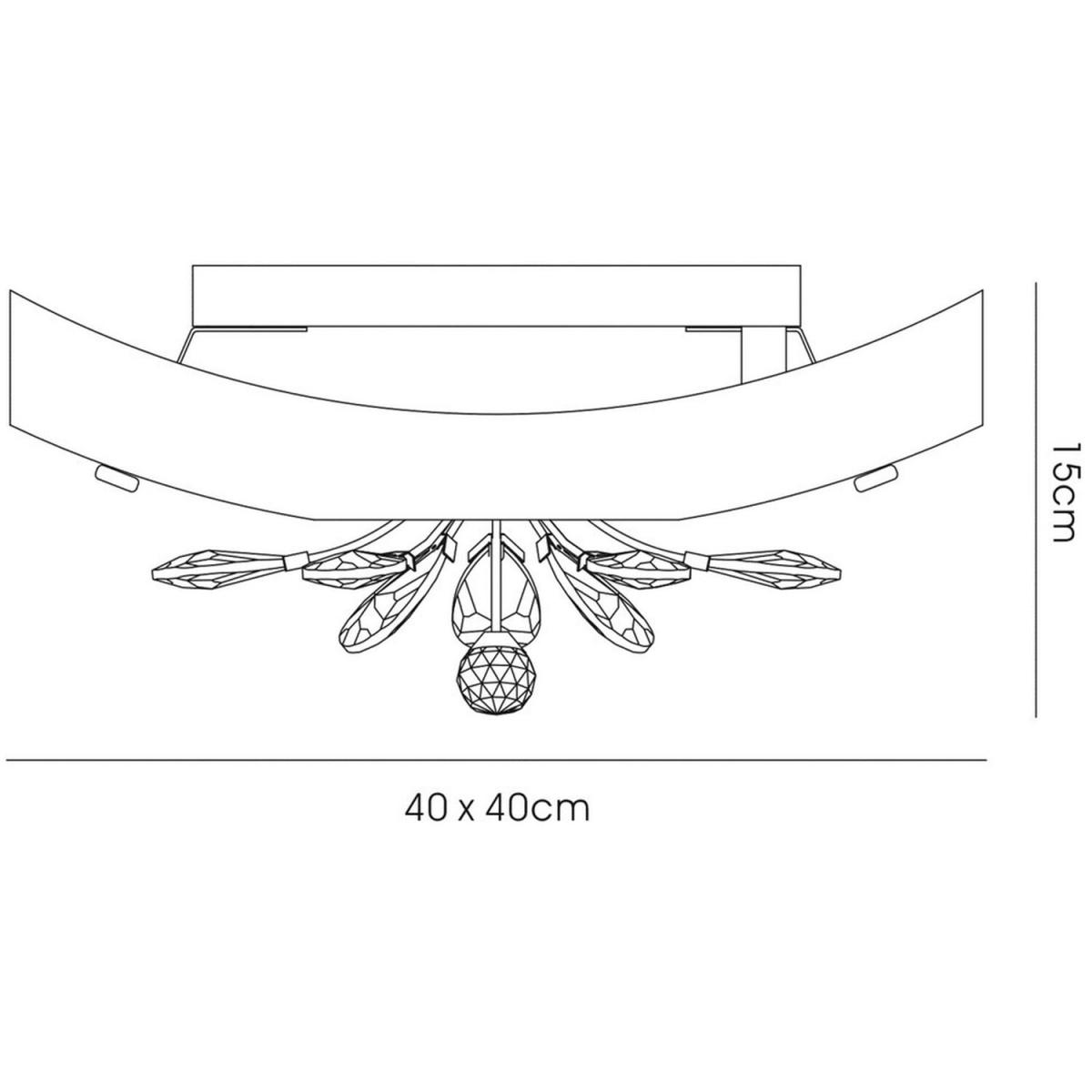 Chloe Flush Ceiling 4 Light Polished Chrome, Glass, Crystal - Polished Chrome – image 5
