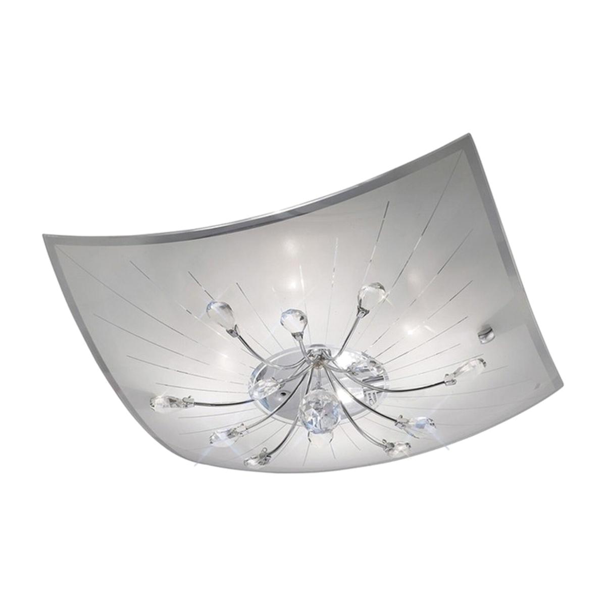 Chloe Flush Ceiling 4 Light Polished Chrome, Glass, Crystal - Polished Chrome – image 1