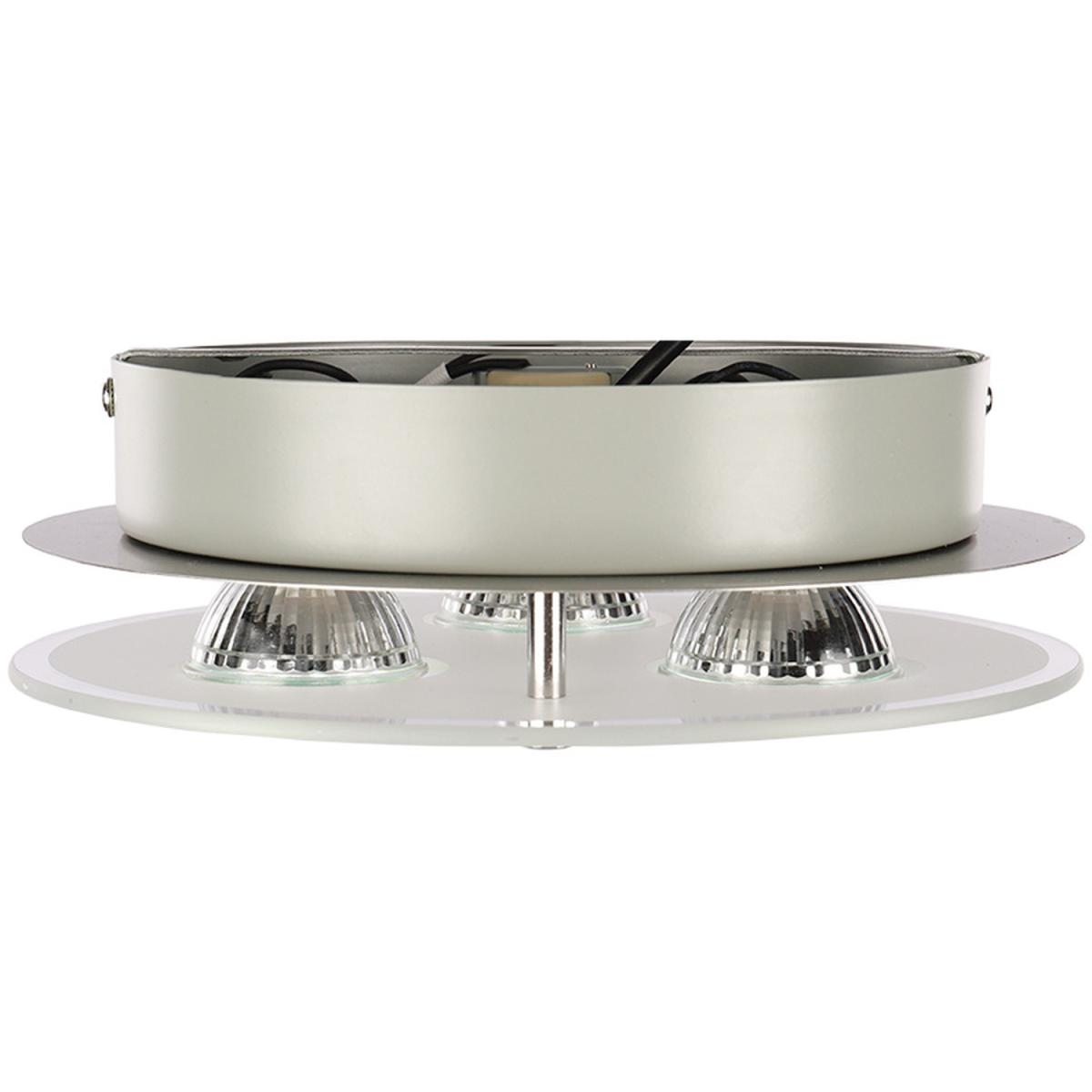 Round LED Semi Flush Ceiling Light - Silver – image 2