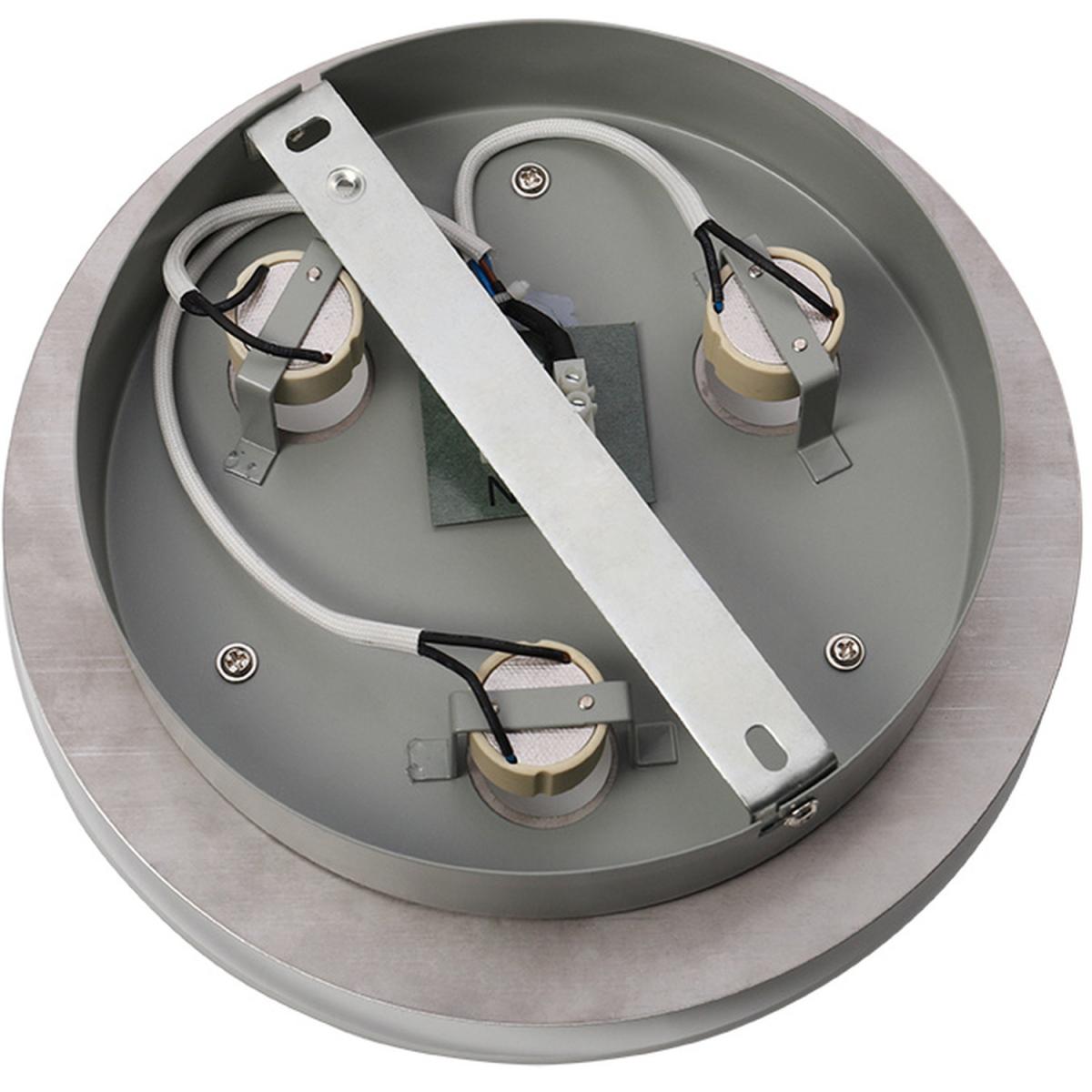 Round LED Semi Flush Ceiling Light - Silver – image 4