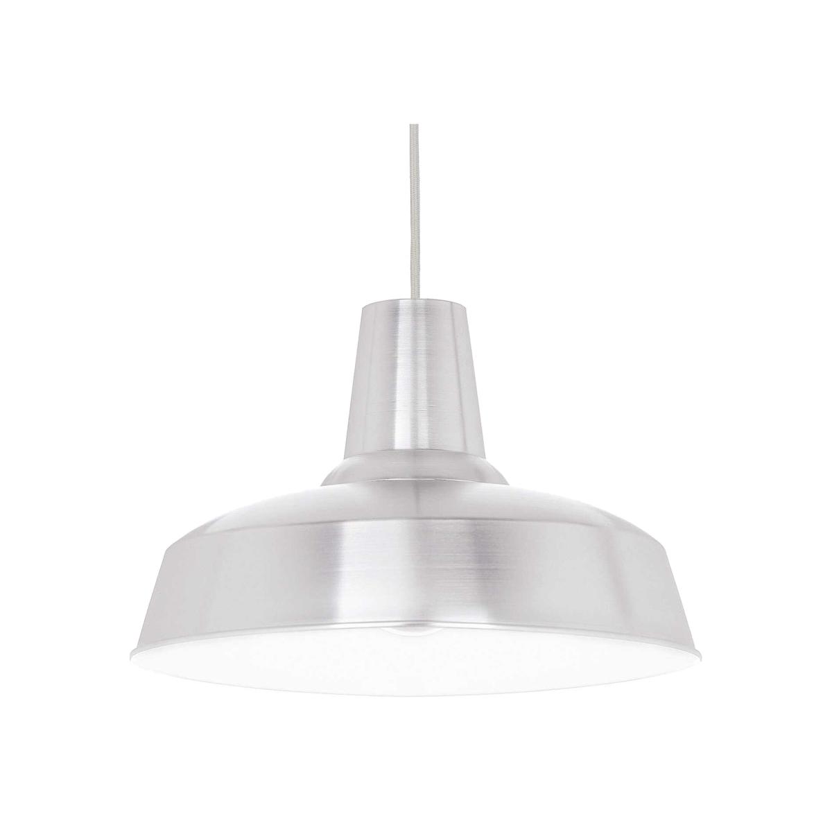 Moby 1 Light Dome Ceiling Pendant - Aluminium