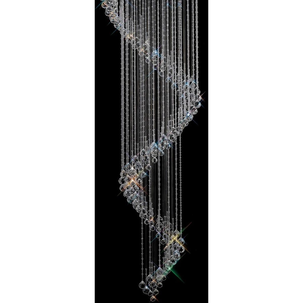 Colorado Ceiling Cluster Pendant Multi-Spiral 2Polished Chrome, Crystal - Polished Chrome – image 5