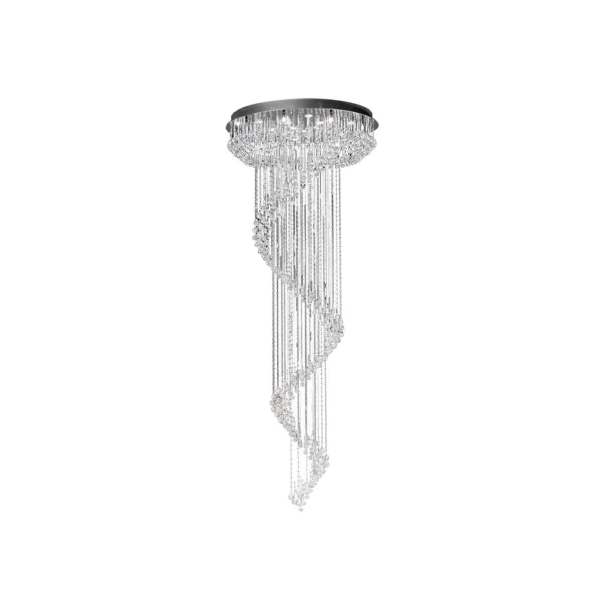 Colorado Ceiling Cluster Pendant Multi-Spiral 2Polished Chrome, Crystal - Polished Chrome – image 1