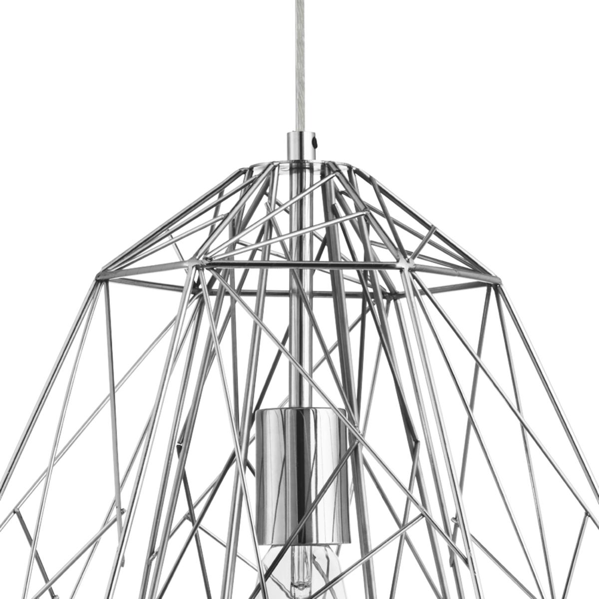 Searsport Chrome Geometric Cage Pendant  - Chrome – image 2