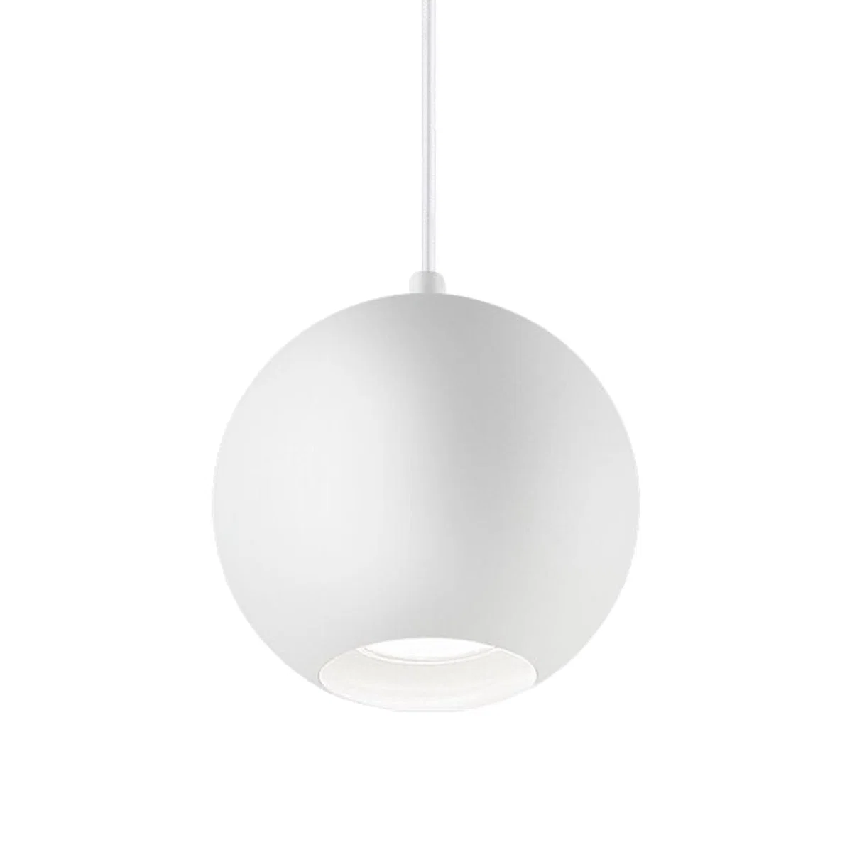 Mr Jack Indoor Globe Ceiling Pendant Lamp 1 Light - White / 15cm