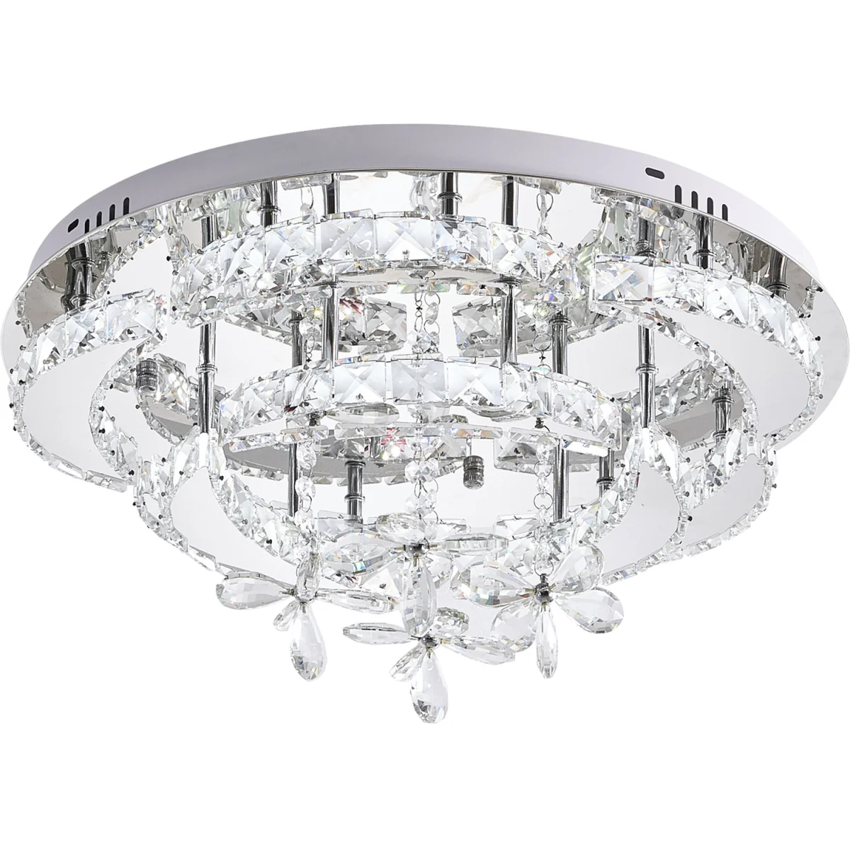 Elegant 32W LED Crystal Ceiling Light with Wireless Remote - Chrome – image 8