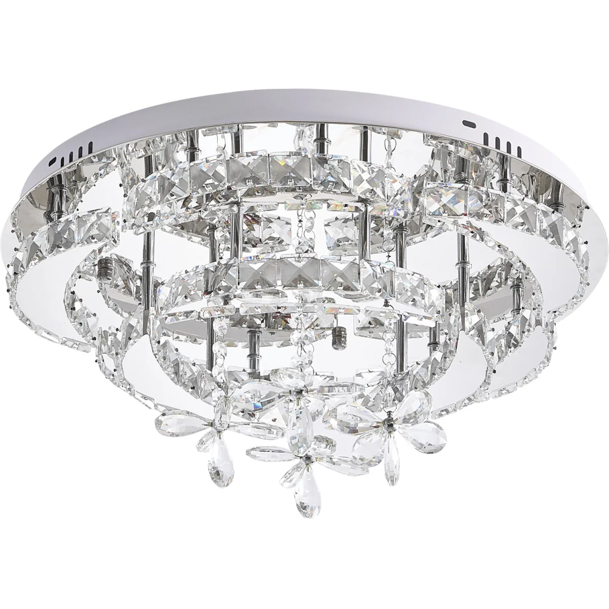 Elegant 32W LED Crystal Ceiling Light with Wireless Remote - Chrome – image 9