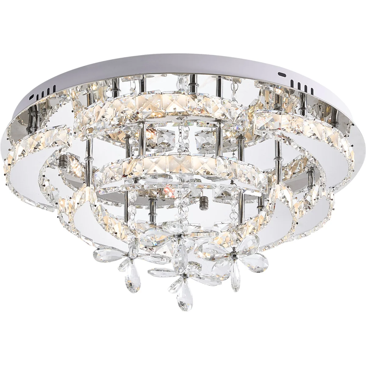 Elegant 32W LED Crystal Ceiling Light with Wireless Remote - Chrome – image 10