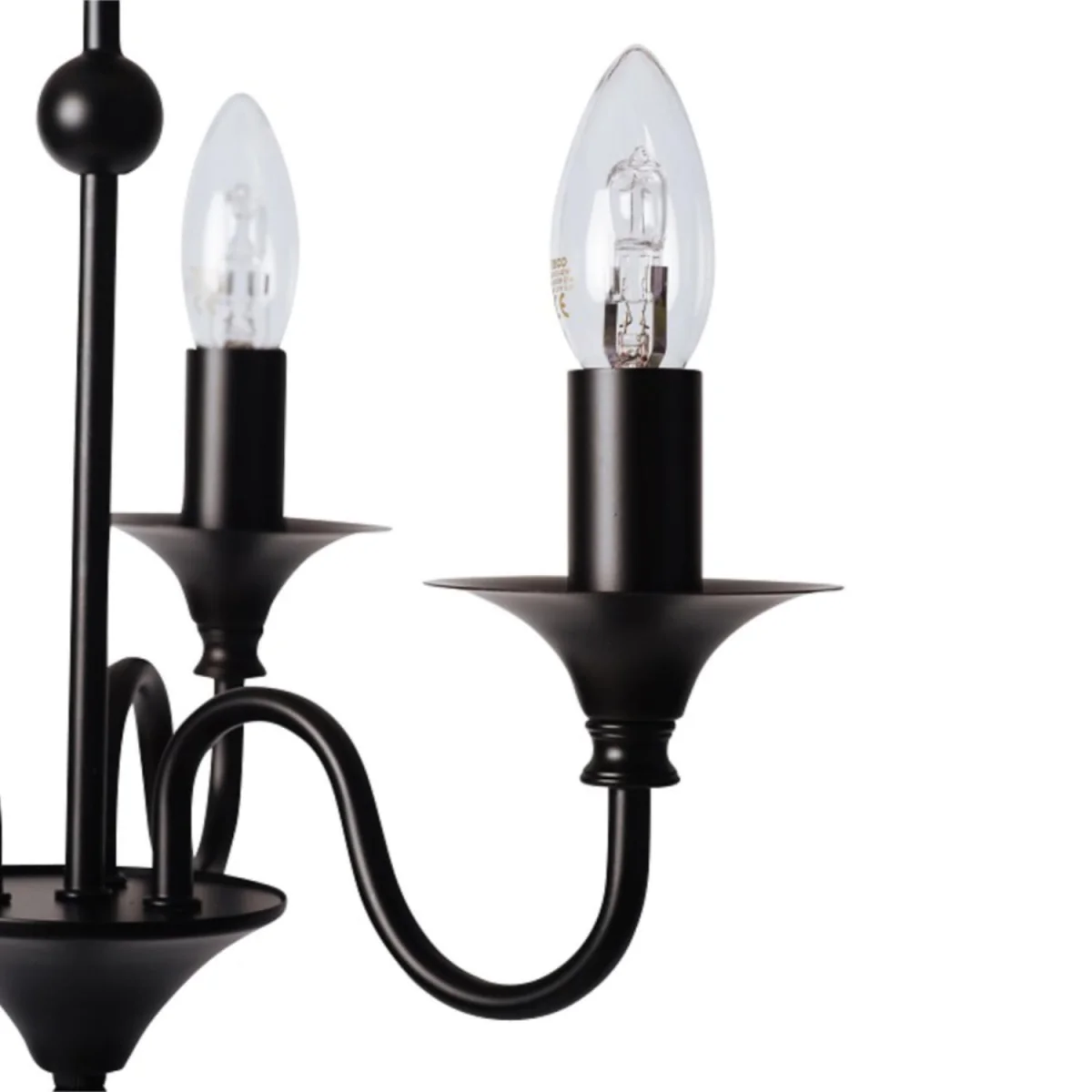 Marlow 3lt Flush Ceiling Light - Matt Black Paint – image 3
