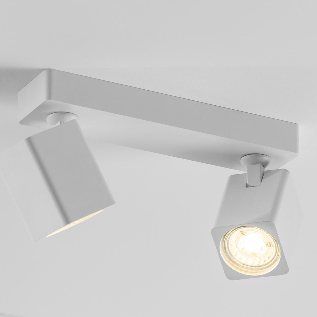 CGC ROSA Twin White Square Spotlight With Adjustable Head - WHITE – image 1