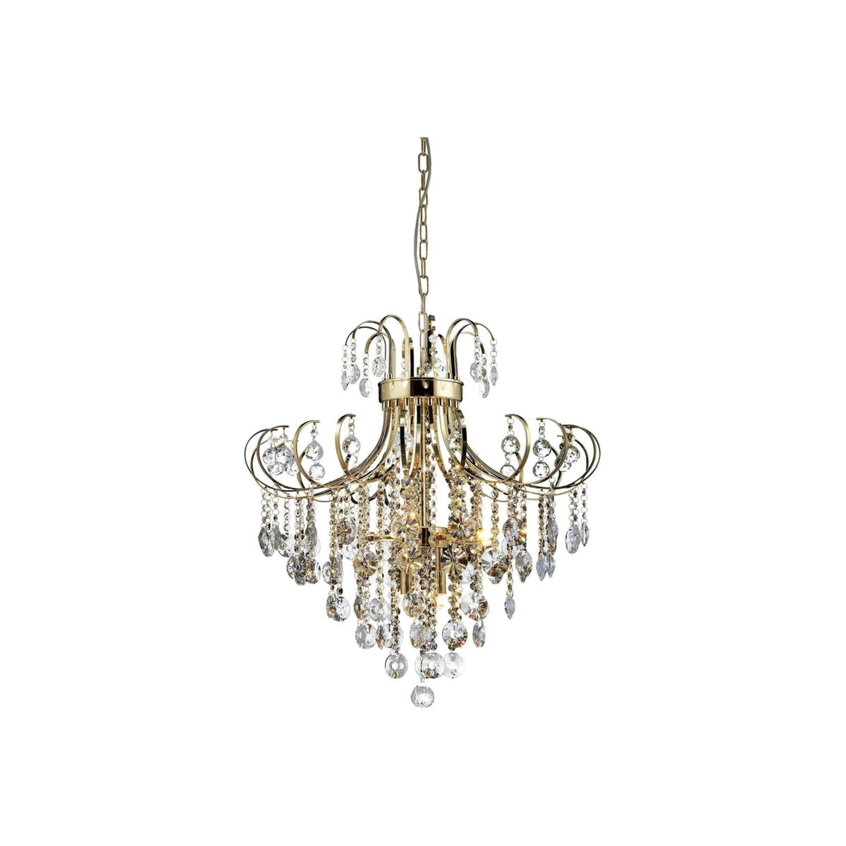 Rosina Ceiling Pendant 7 Light French Gold, Crystal - French Gold – image 1