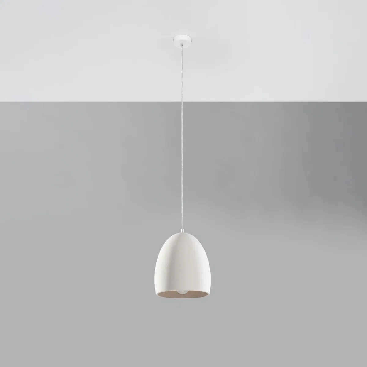 Ceramic pendant lamp FLAWIUSZ - white – image 2