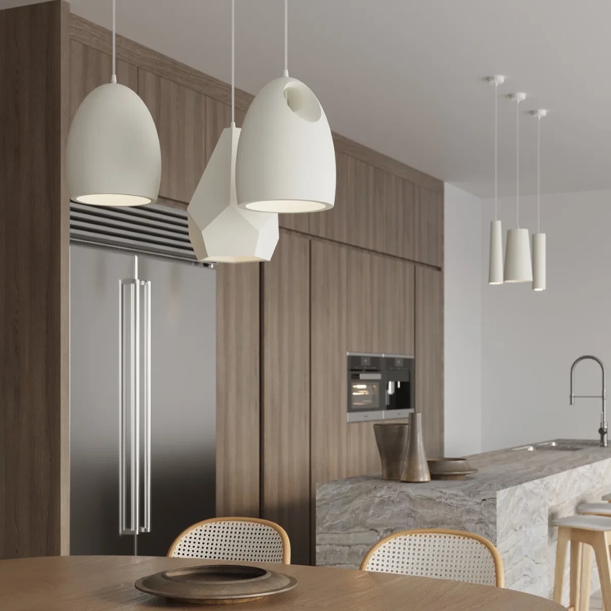 Ceramic pendant lamp FLAWIUSZ - white – image 5