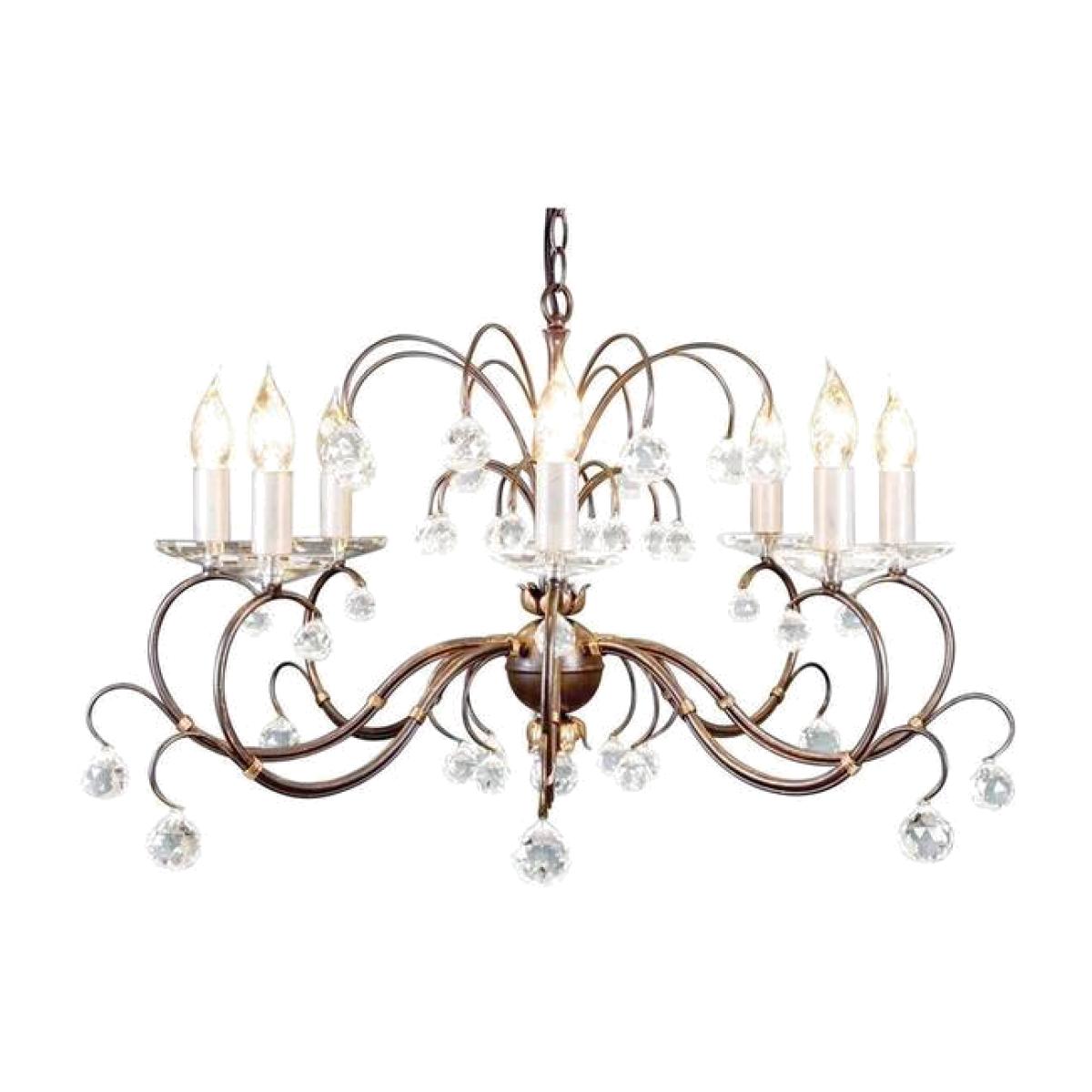 Lunetta 8 Light Chandelier Bronze Patina Finish, E14 - Bronze Patina