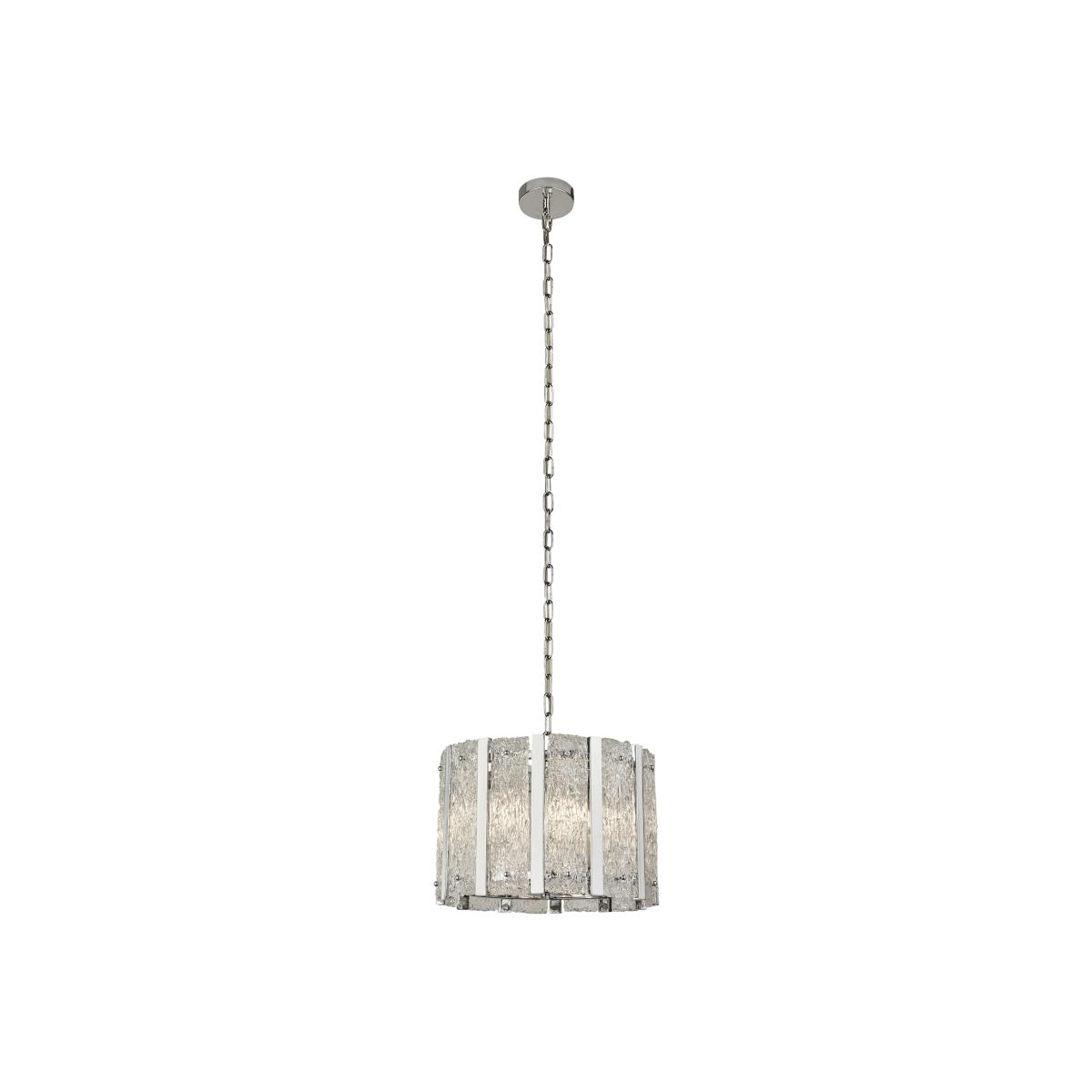 Santarem Satin Silver and Clear 5Lt Pendant - Silver – image 1